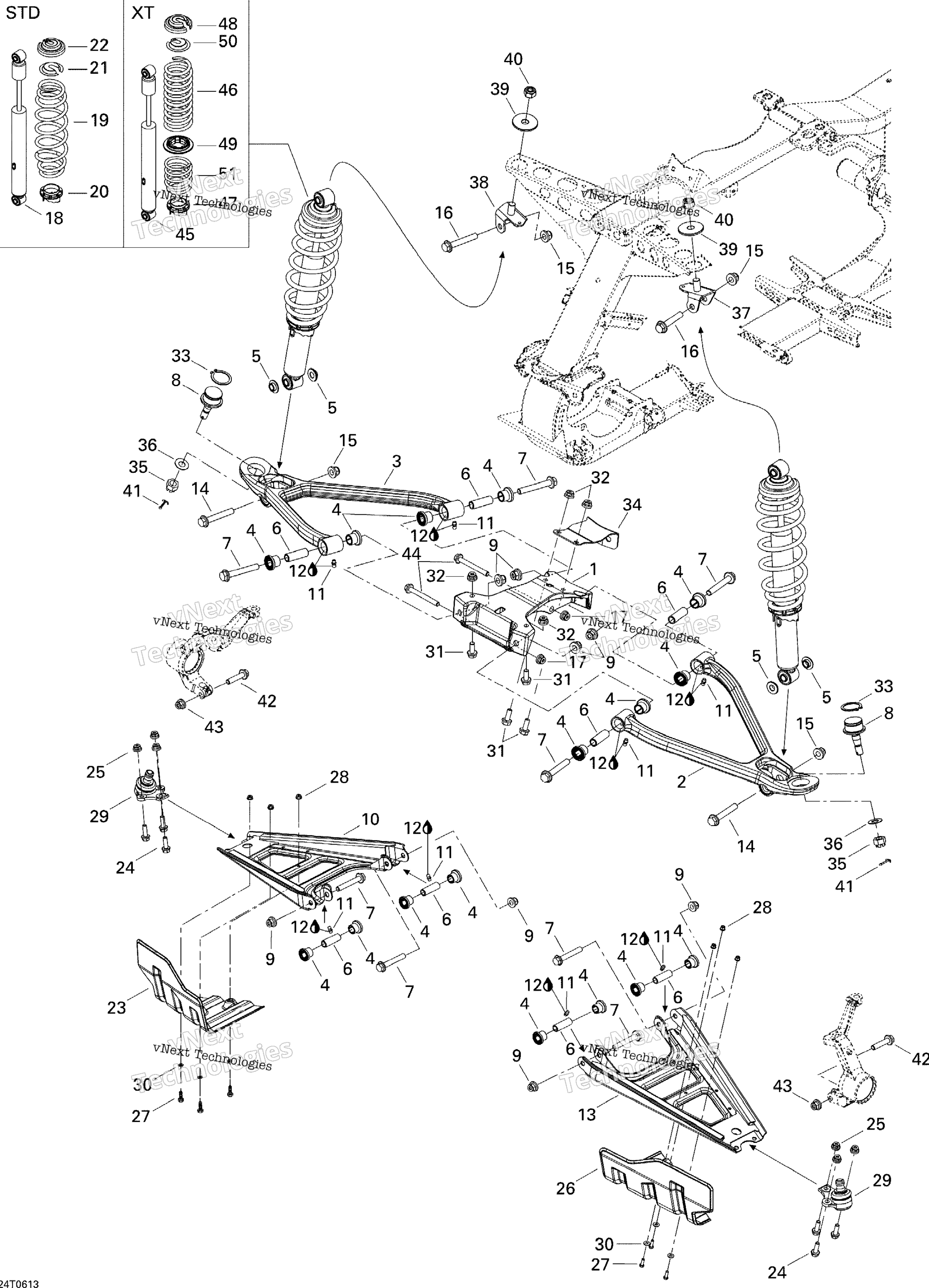 Передняя часть Suspension Max Xt