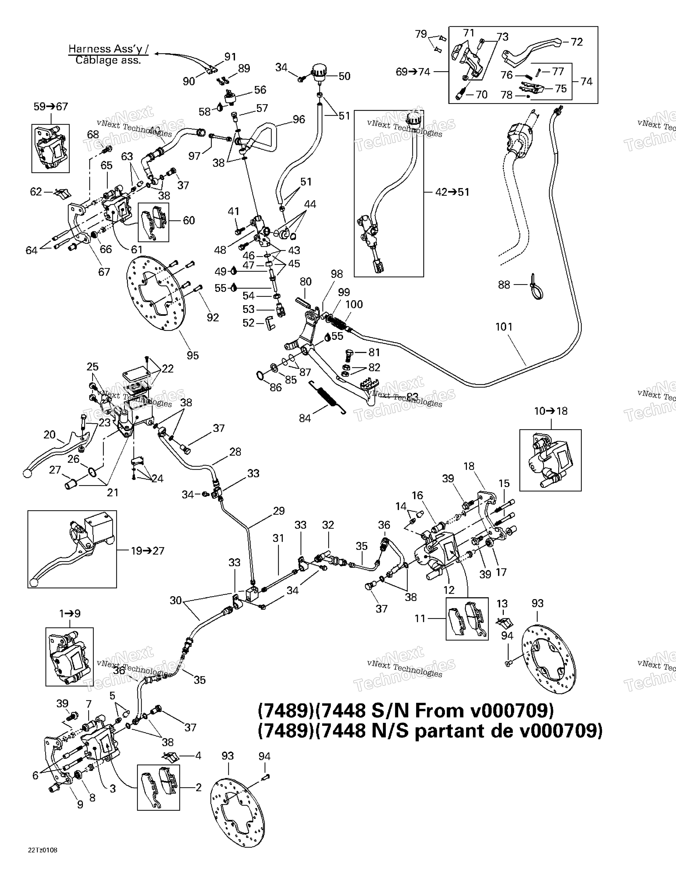 Hydraulic тормоз (7489) (7448 From Sn V000709)