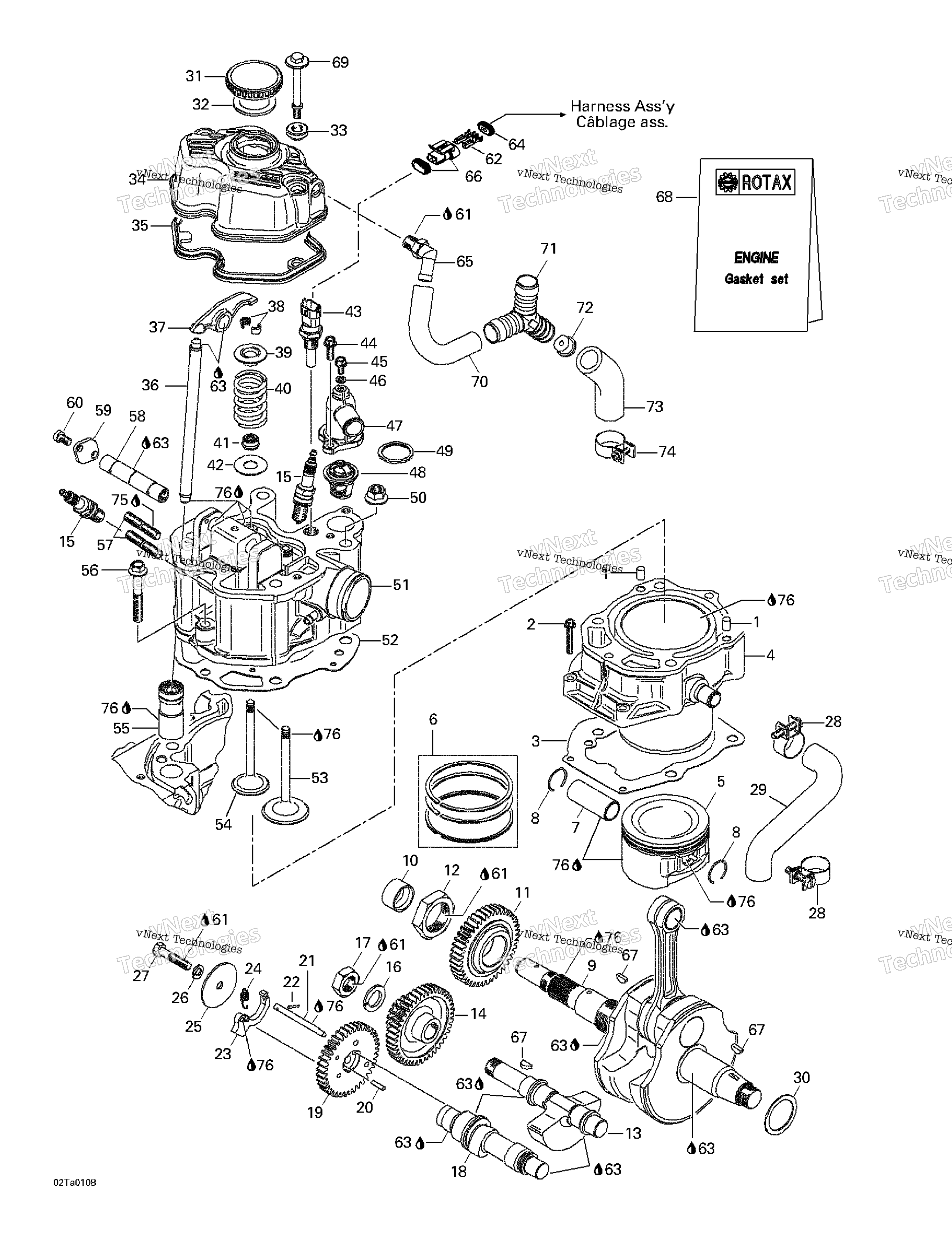 Crankshaft, Pistons и цилиндр