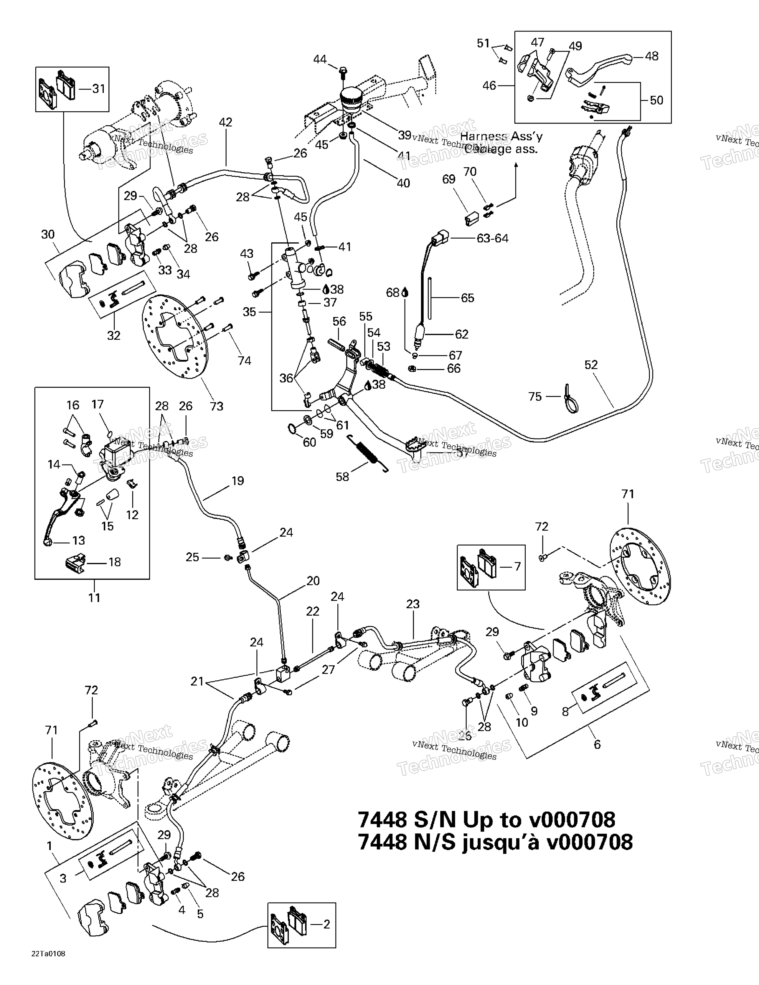 Hydraulic тормоз (7448 Sn Up To V000708)