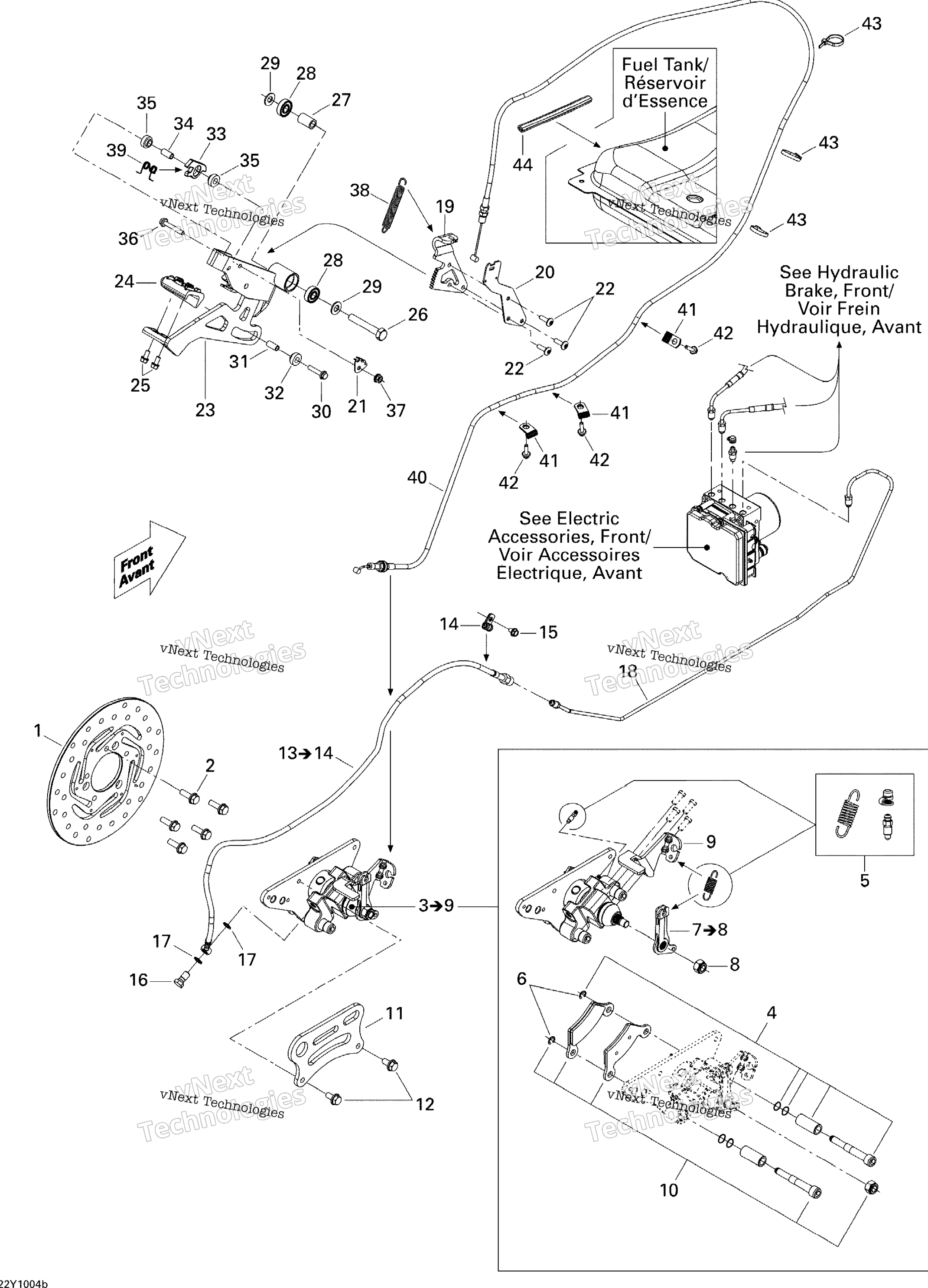 Hydraulic Brake, задний Sm5 Manual
