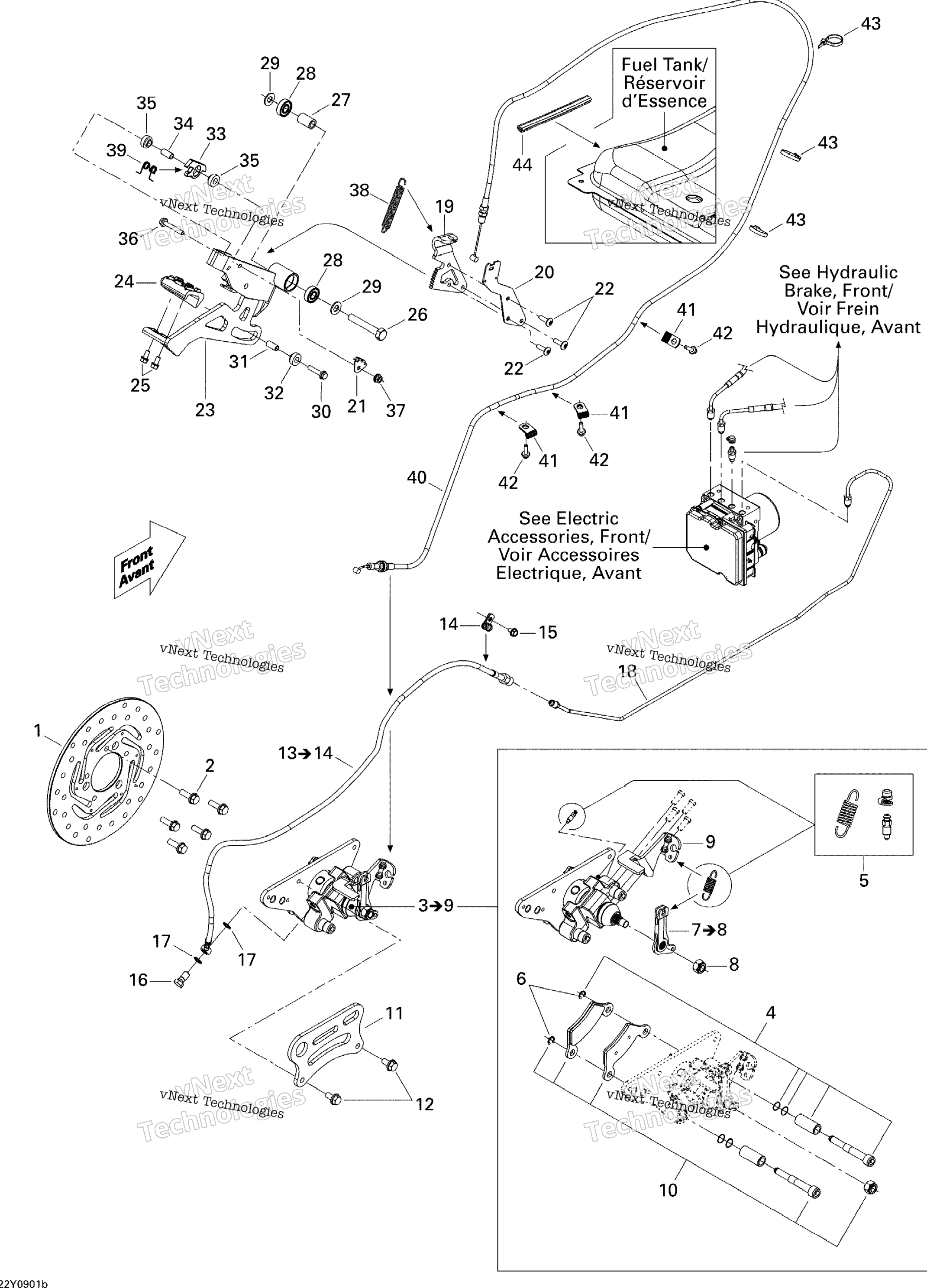 Hydraulic Brake, задний Se5 Electronic