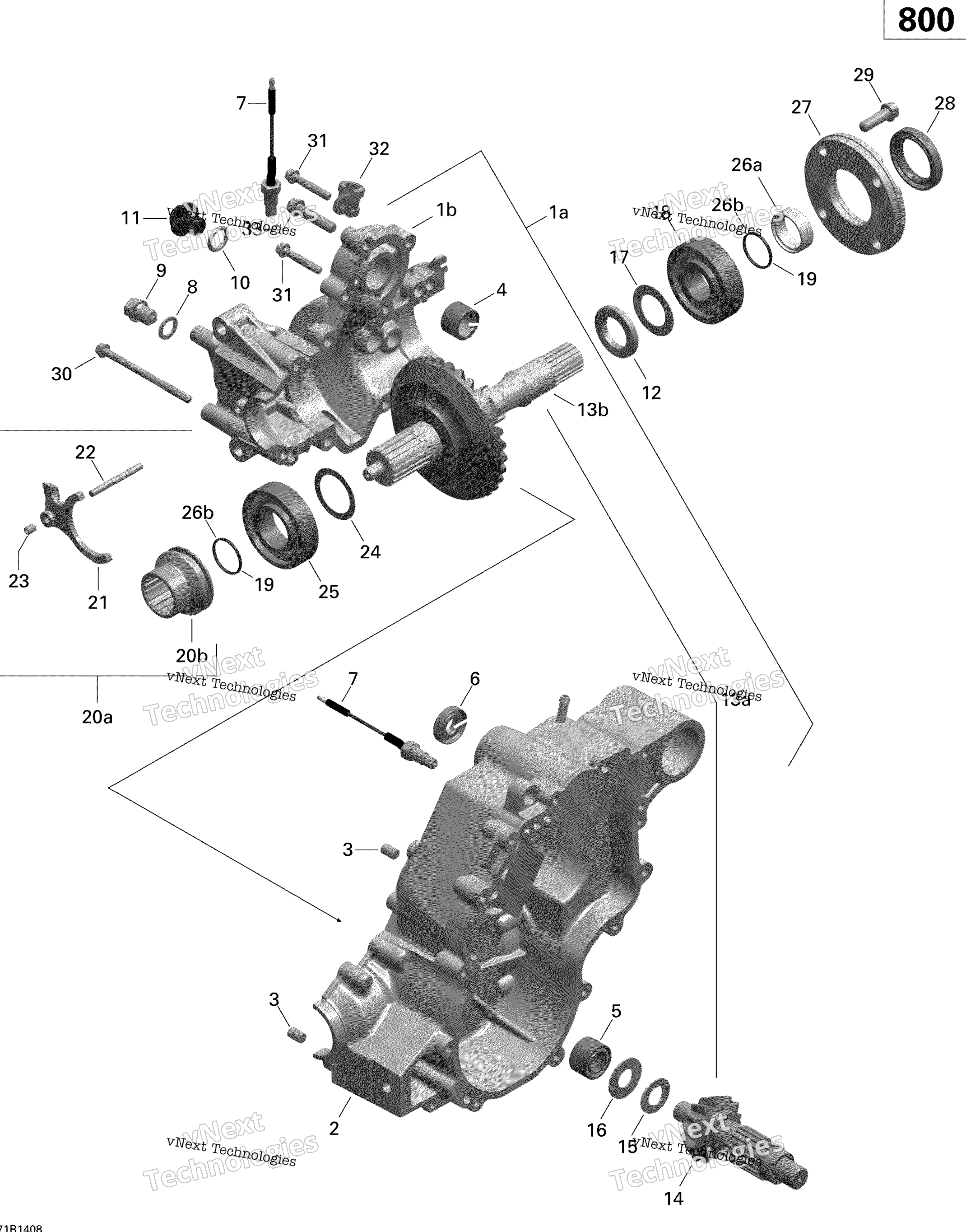 передача Box Output Shaft