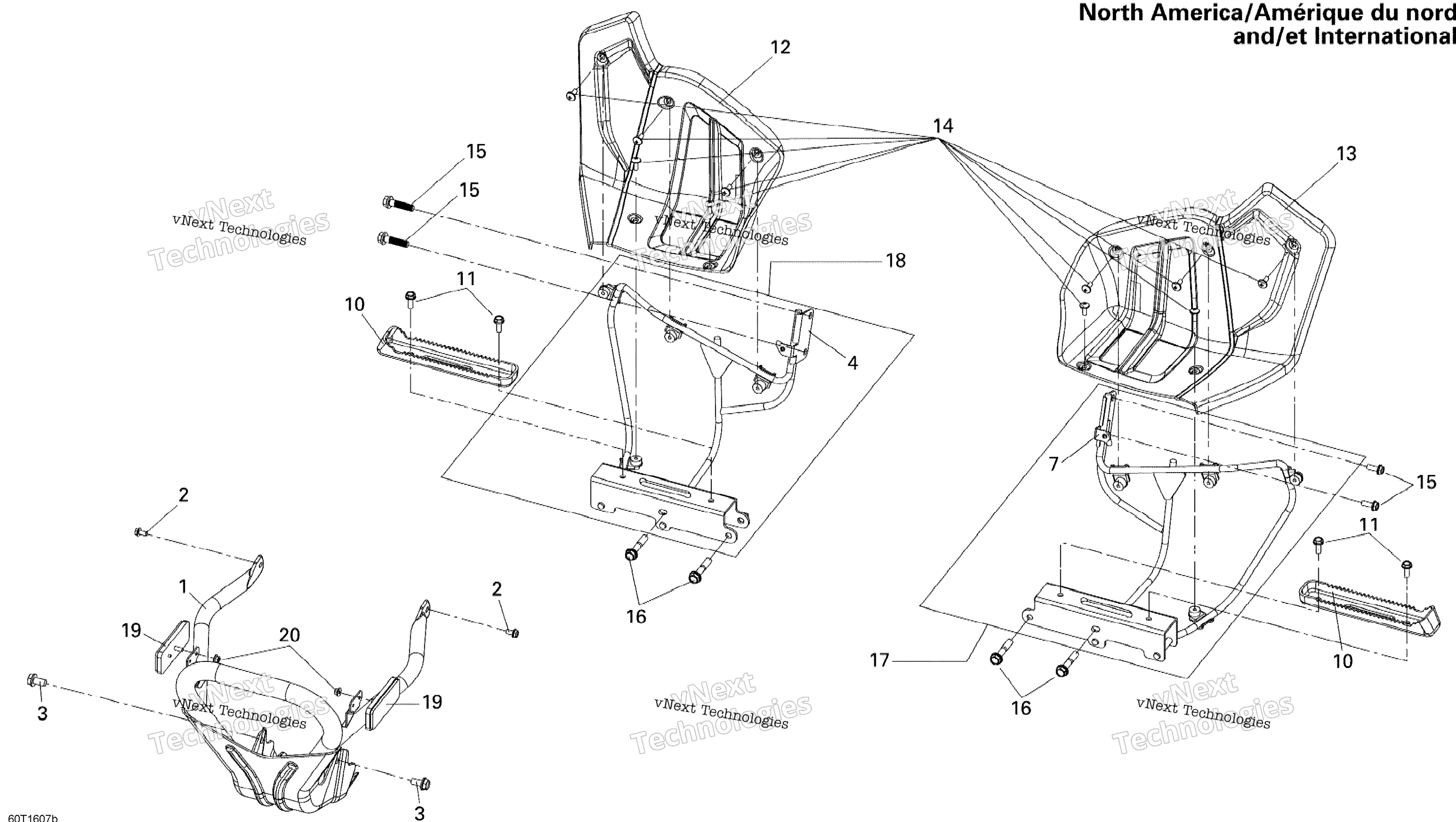 Передняя часть Bumper And Footrests North America, International
