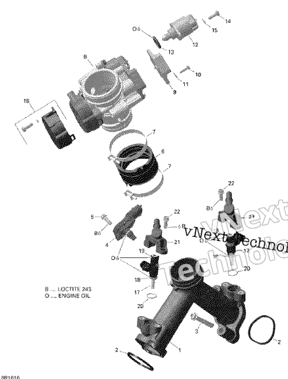 Воздушный впуск коллектор и Throttle кузов 650 Efi