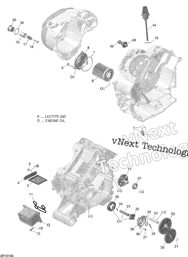 Двигатель Lubrication - 650 Efi (Package Pro)