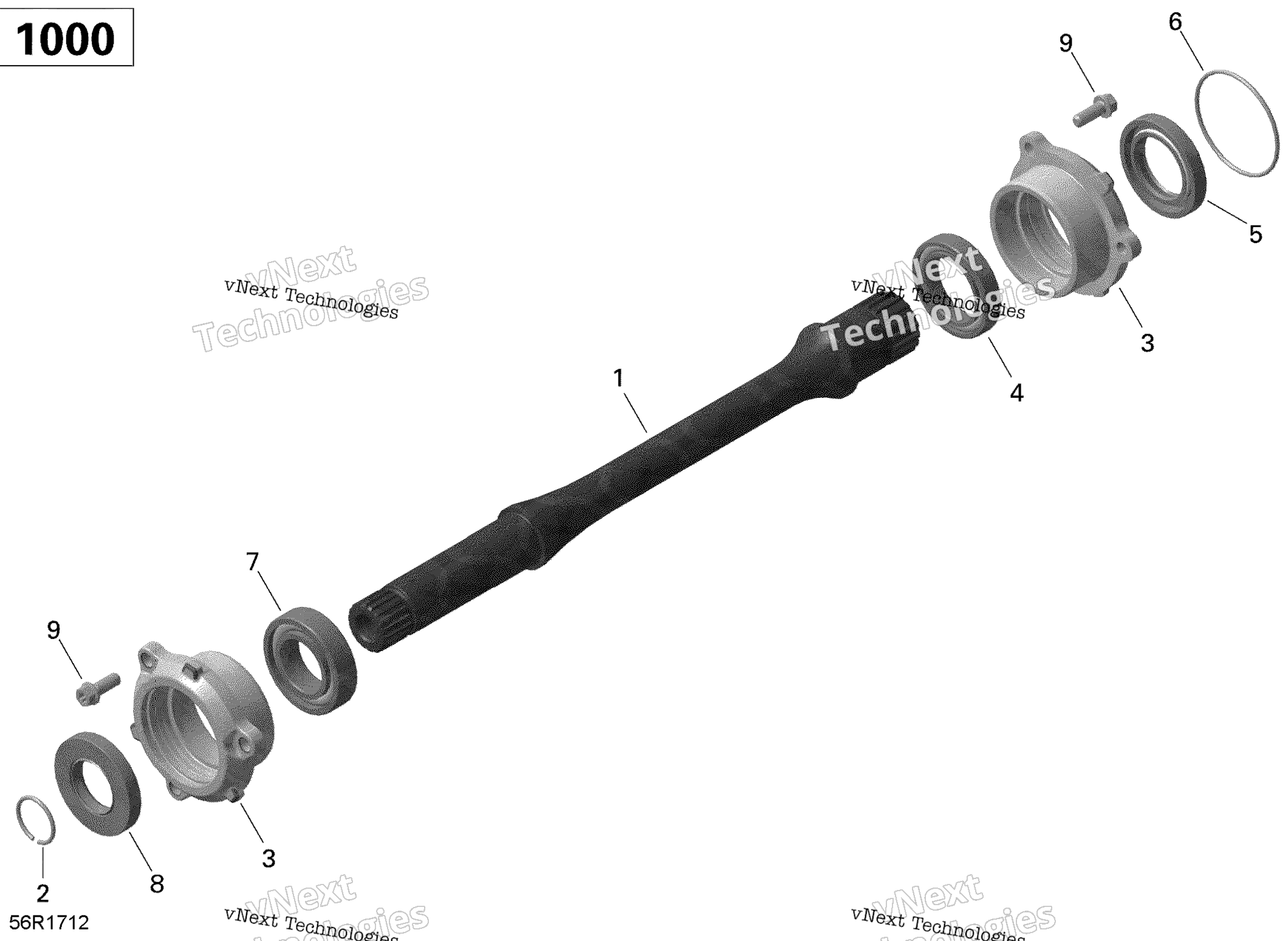 Привод Shaft - 1000 Efi