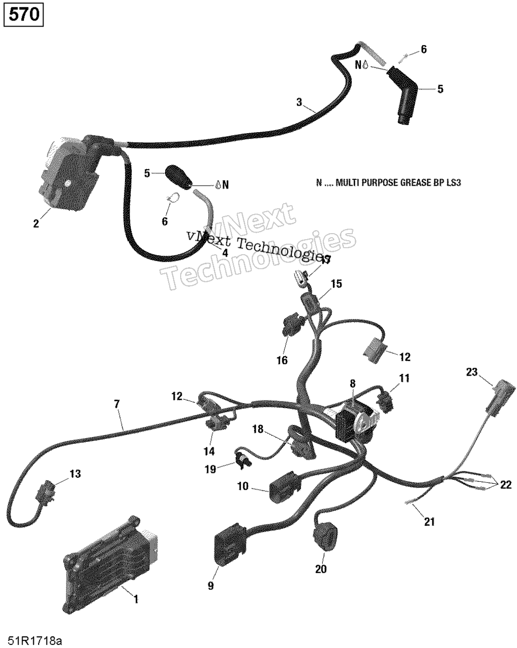 Двигатель Harness And Electronic Module - 570 Efi (Renegade)