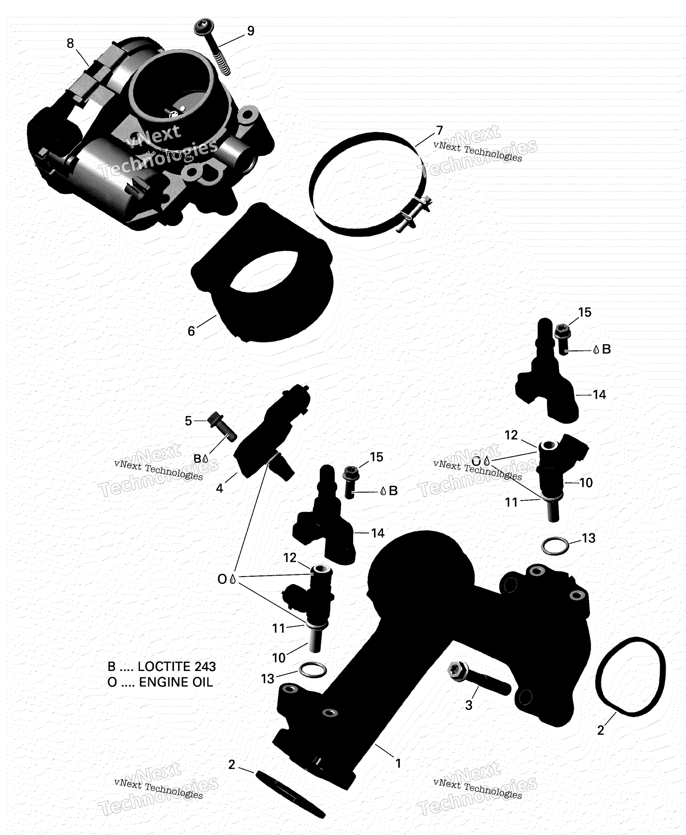 Воздушный впуск коллектор и Throttle кузов New T3