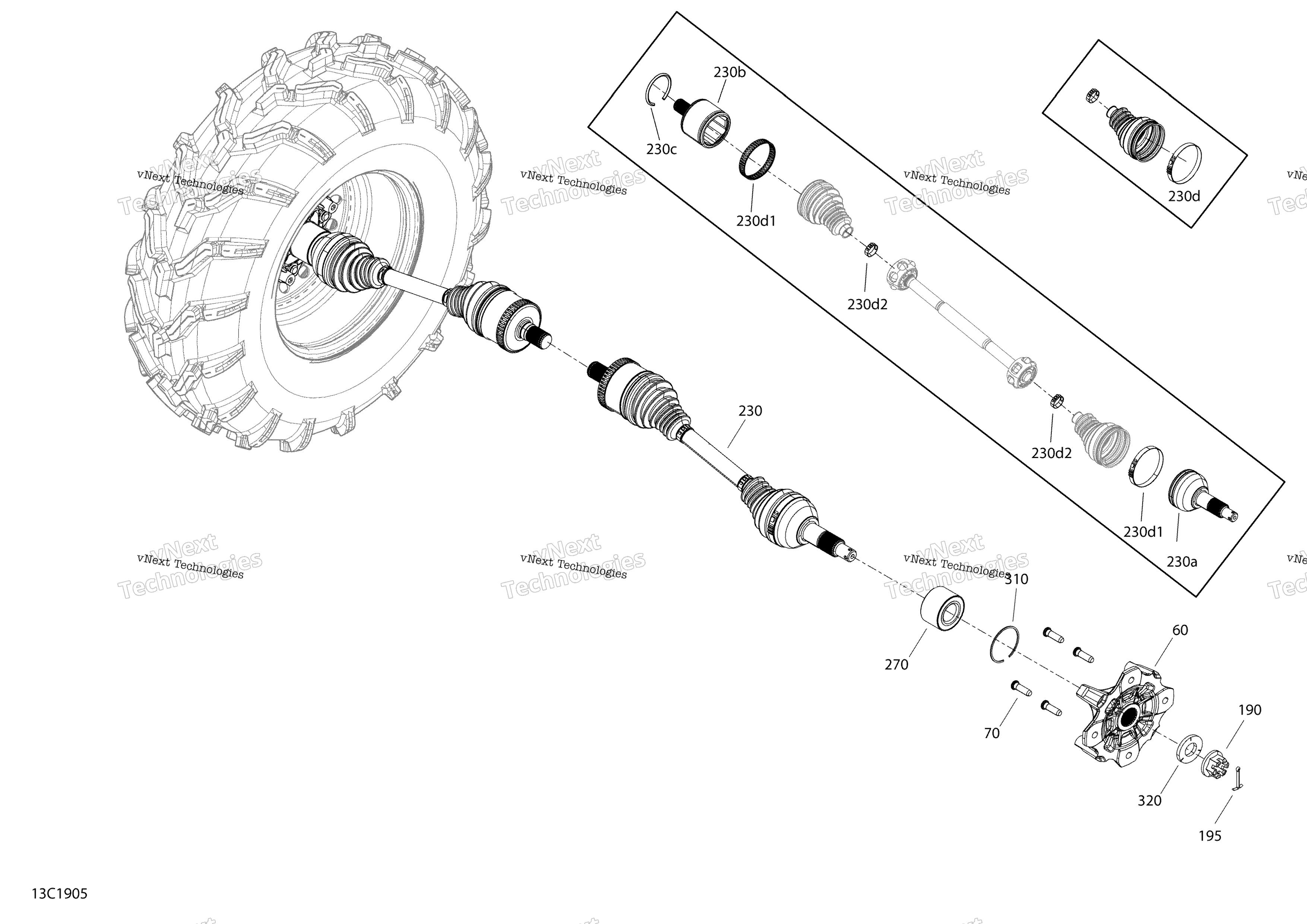 Задняя часть Drive - 1000R Efi