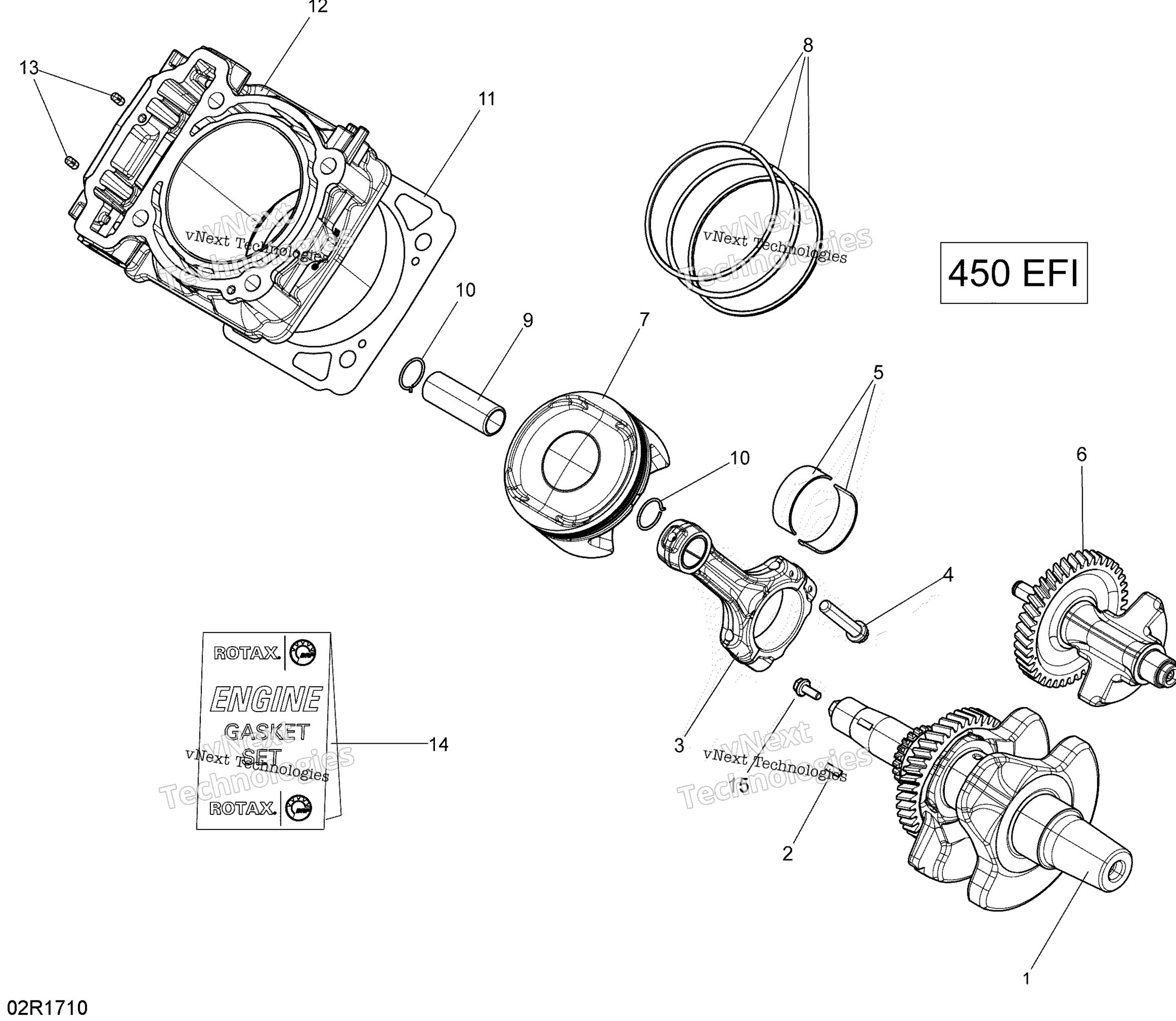 Коленчатый вал And Pistons - 450 Efi;