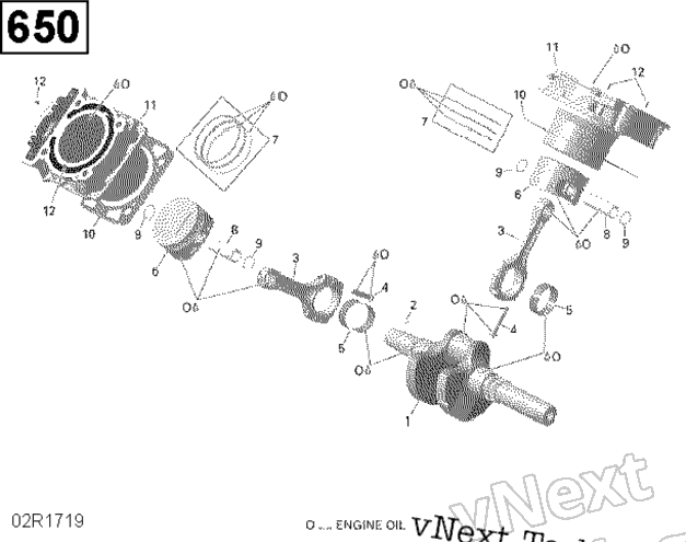 Коленчатый вал And Pistons - 650 Efi