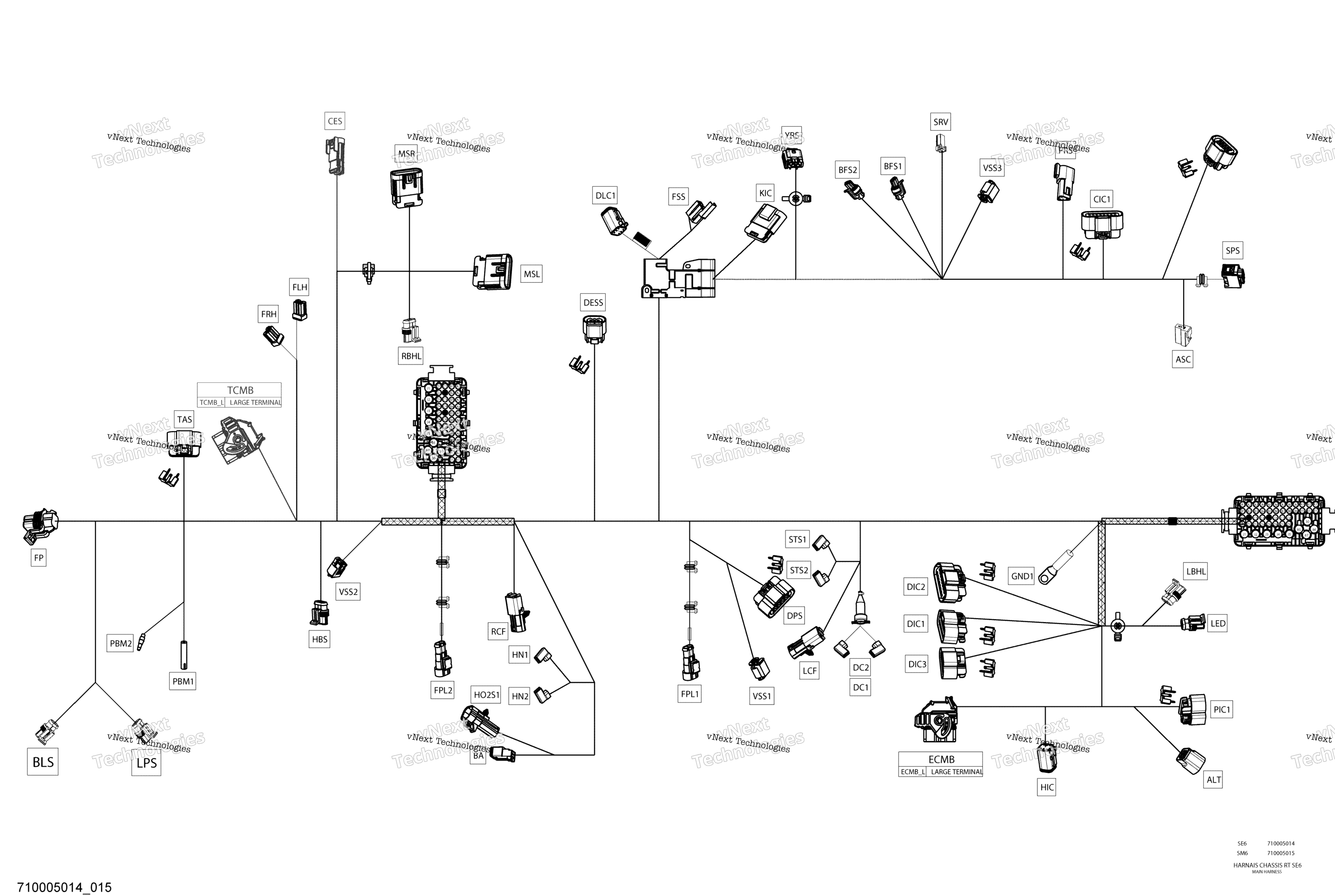 Электрооборудование Harness - Main Sm6 710005015