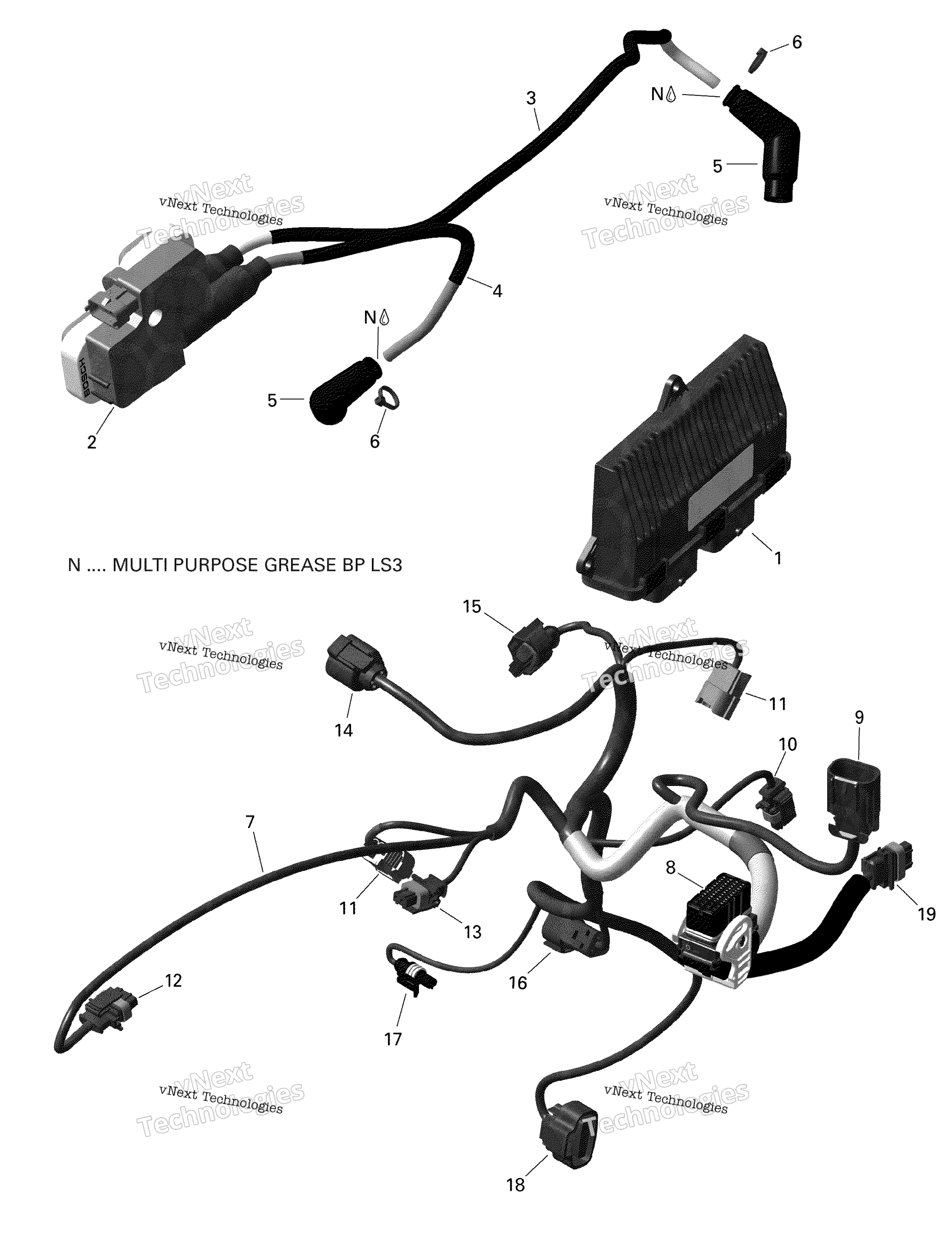 Двигатель Harness And Electronic Module G2