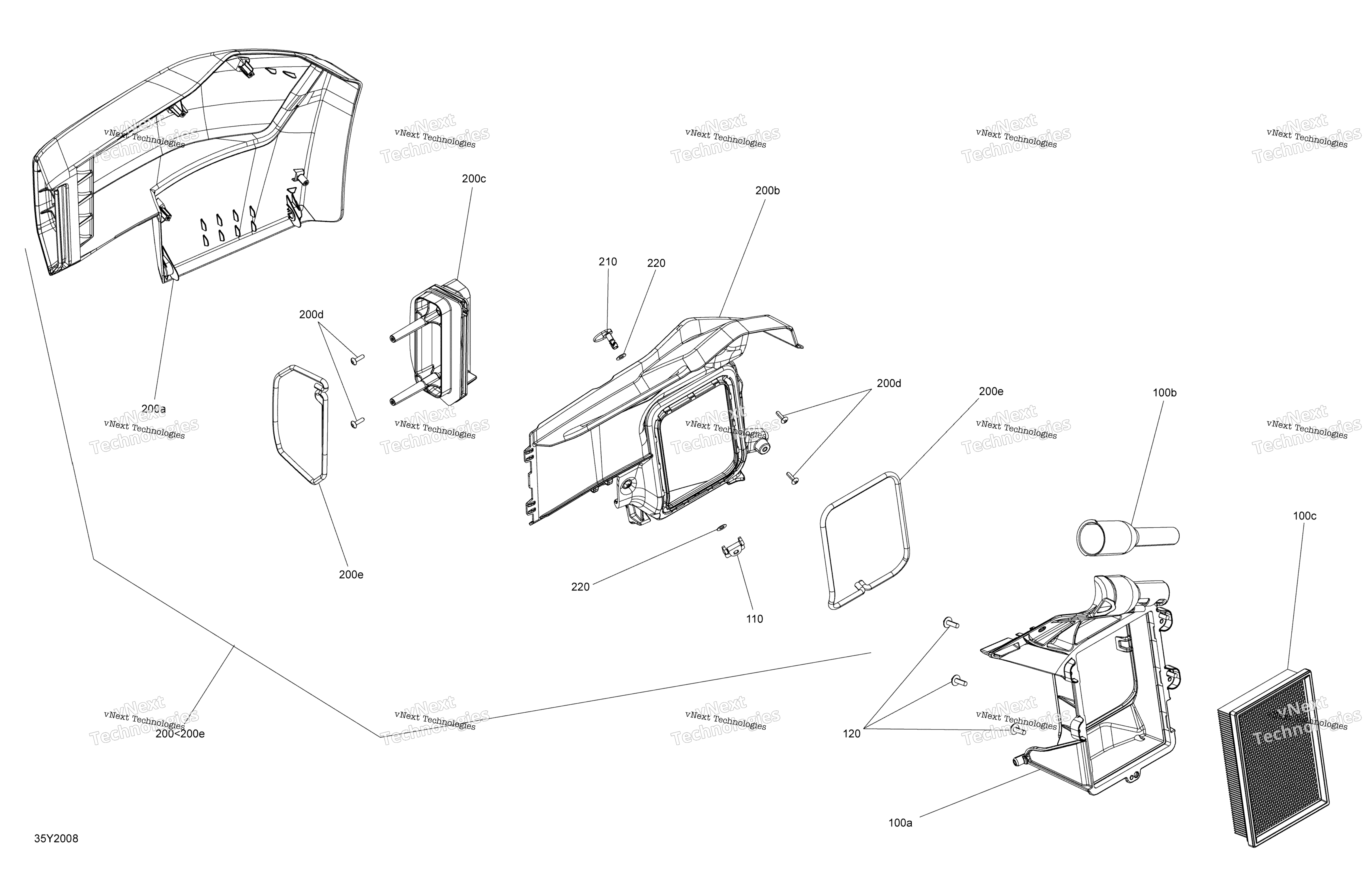 Воздушный впуск Cvt Воздушный фильтр Воздушный Box