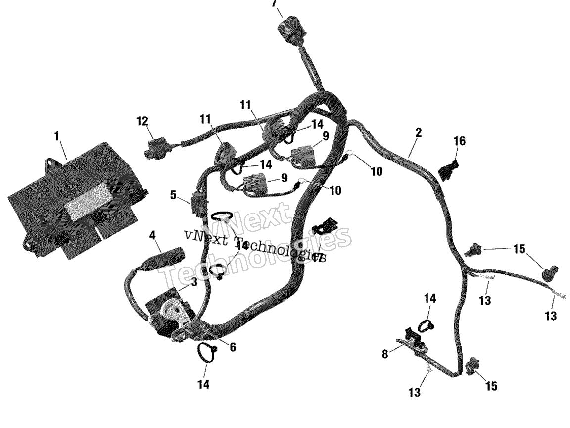 Электрооборудование - Engine Harness / Electronic Module - 600 Ace