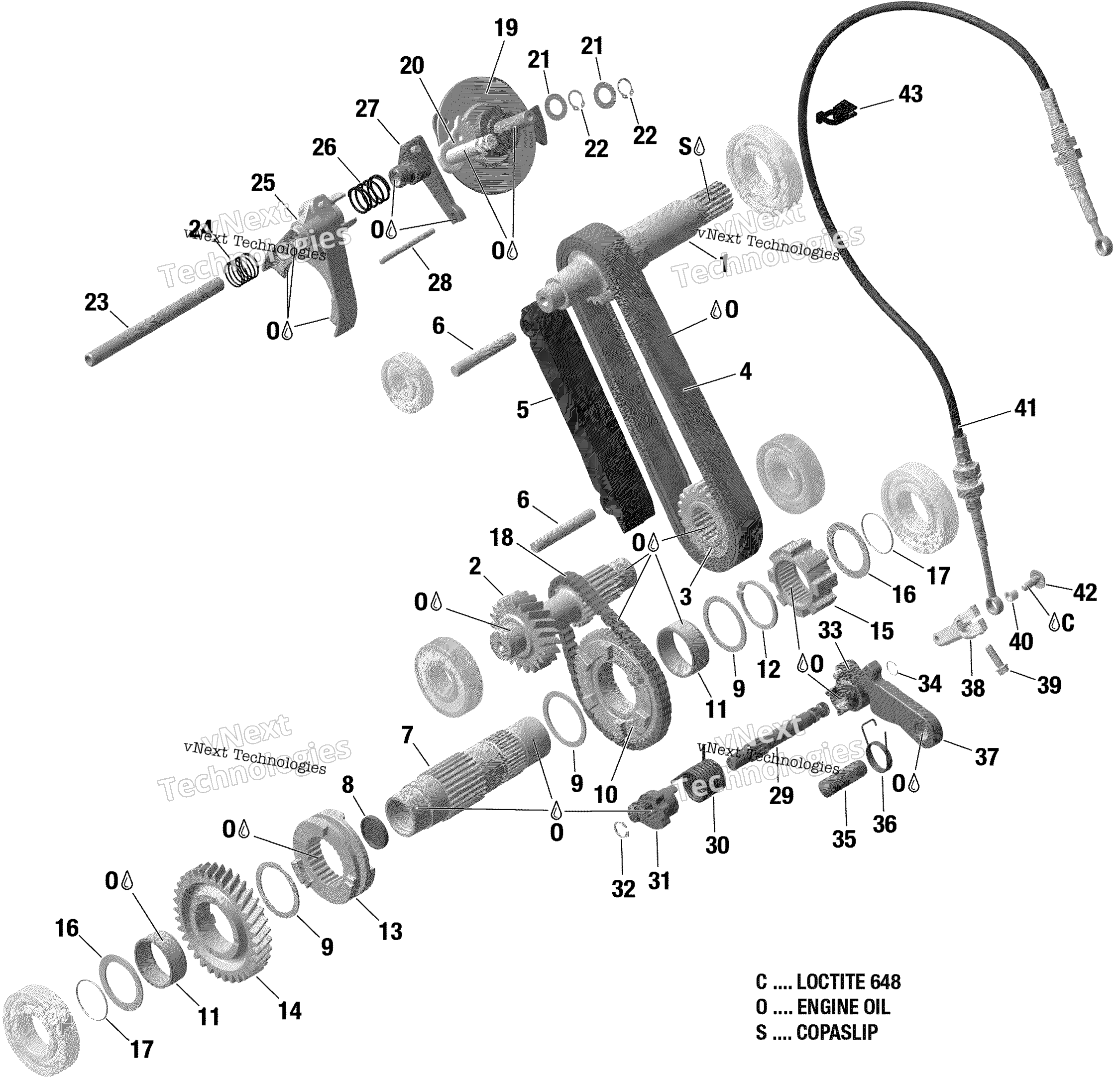 Rotax Gearbox Components 900 Ace