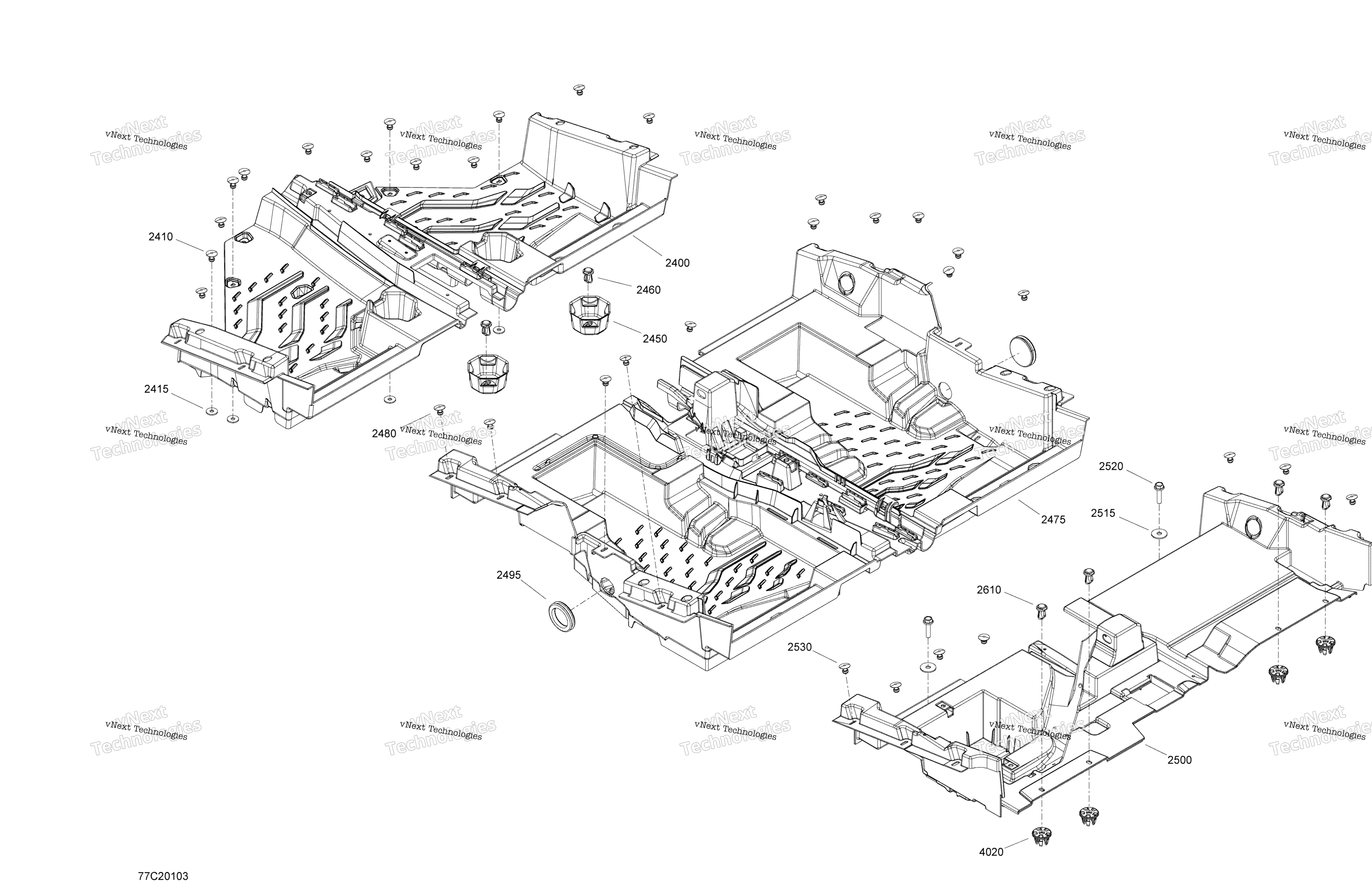 Cab Interior Floor Section