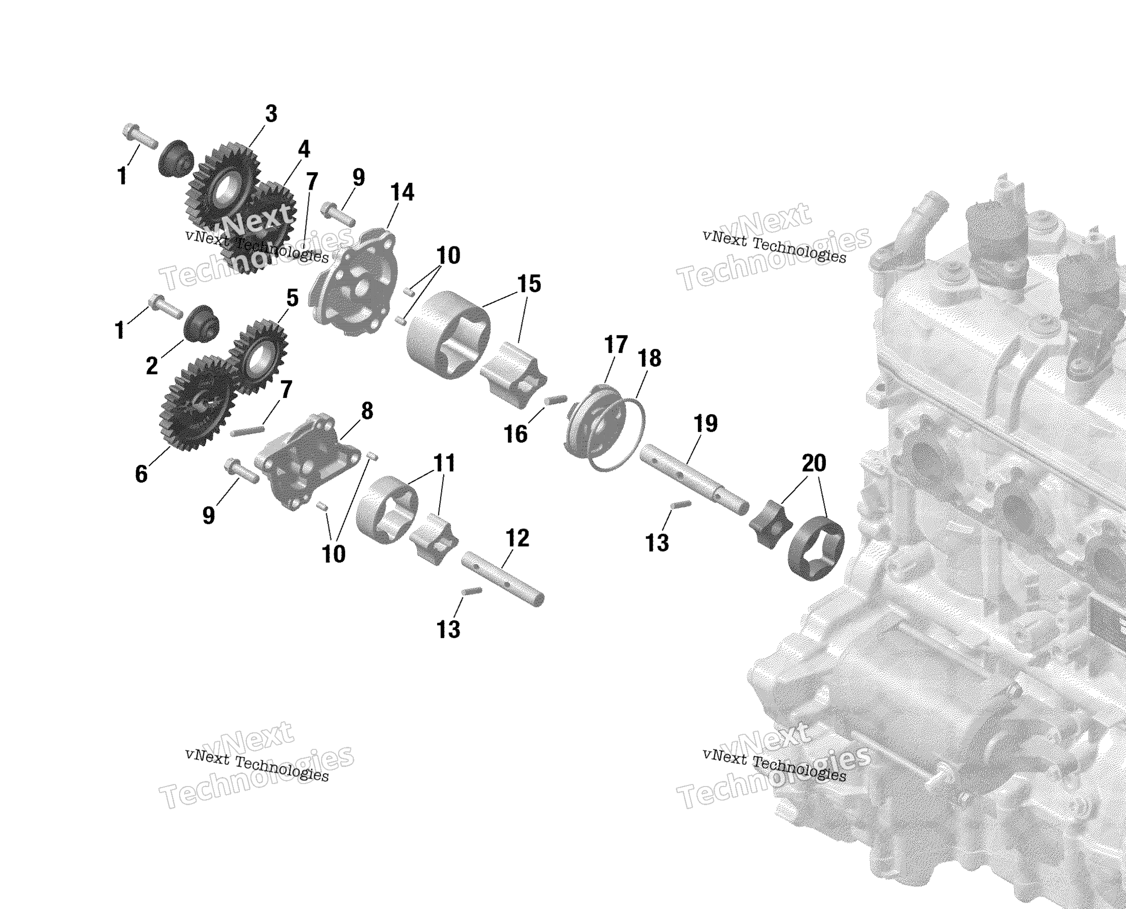 Rotax масляный насос