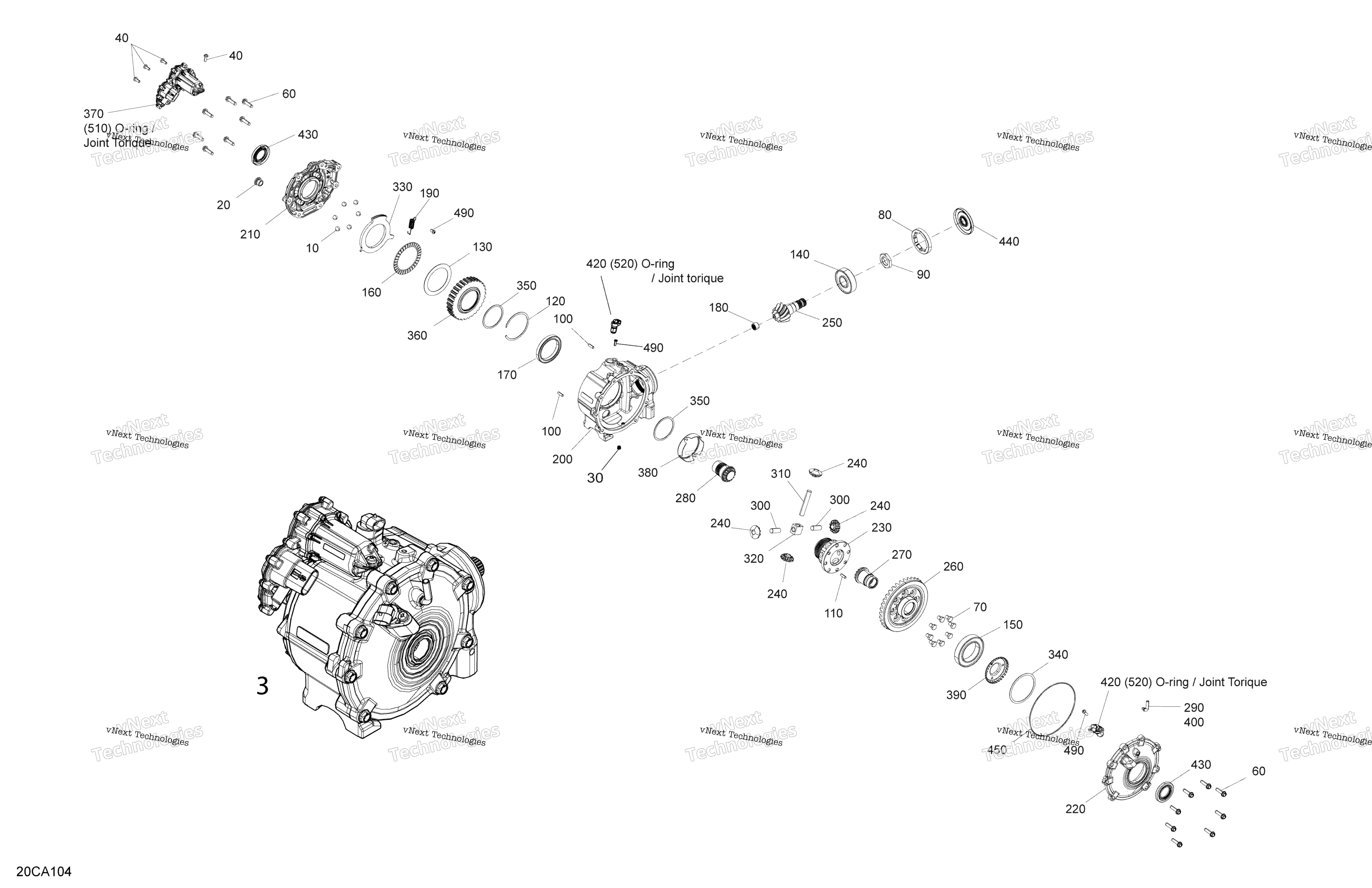 Привод - Front Section - Differential Parts