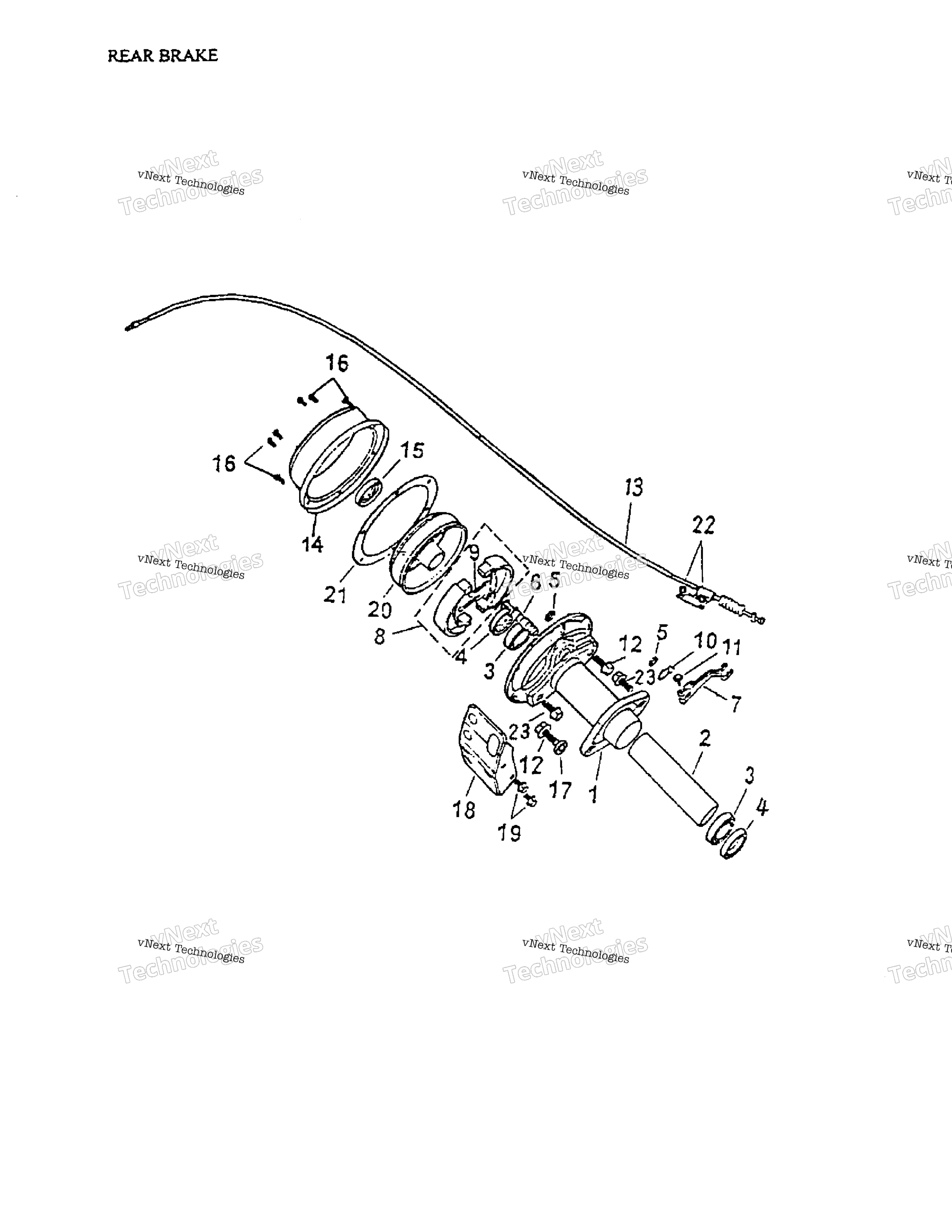 Задняя часть Brake 170A-20