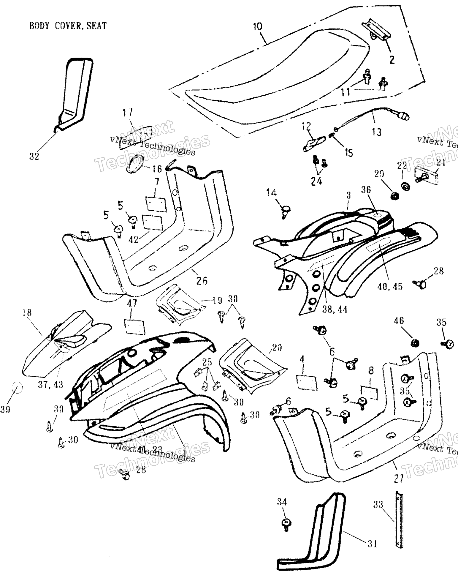 кузов Cover, сиденье 170A 15