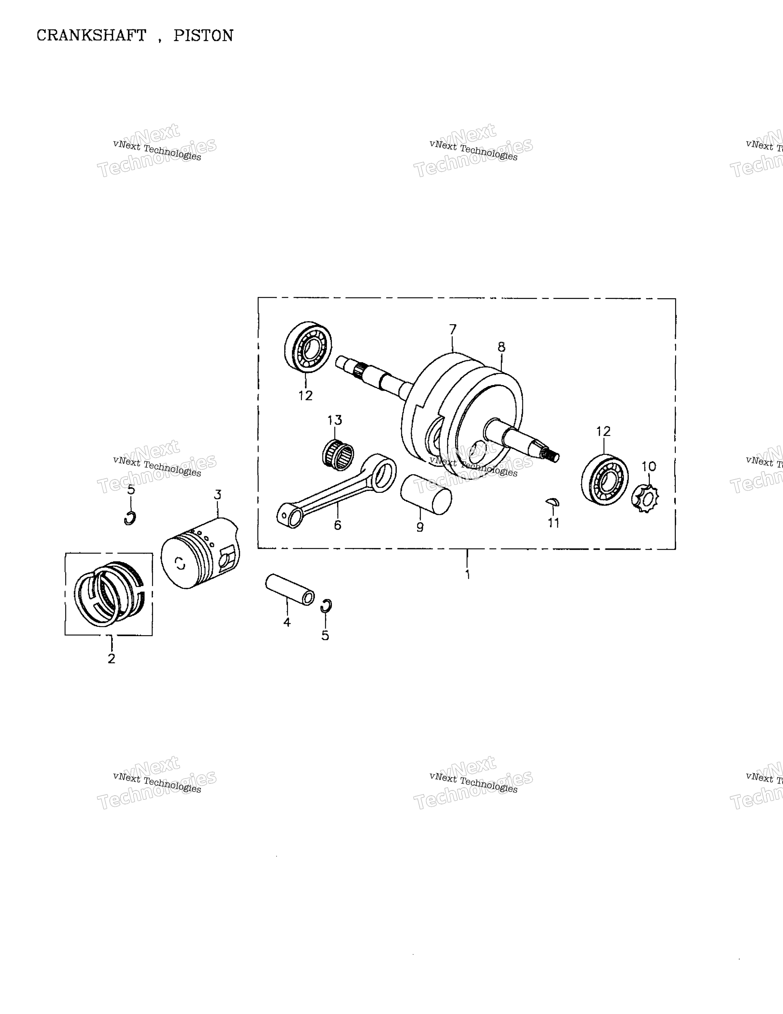 Коленчатый вал And Pistons (172A-10)