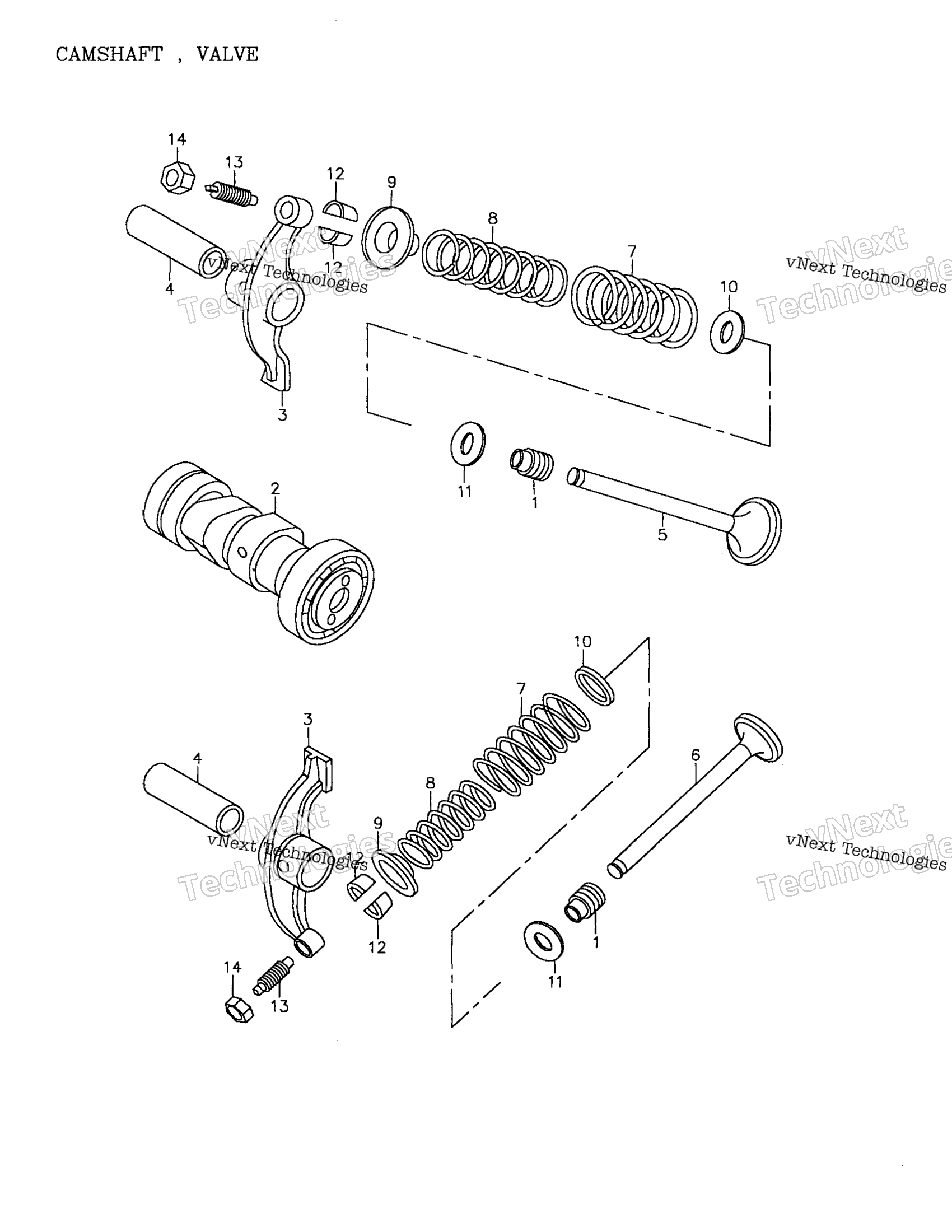 Camshaft, клапан (172A 02)