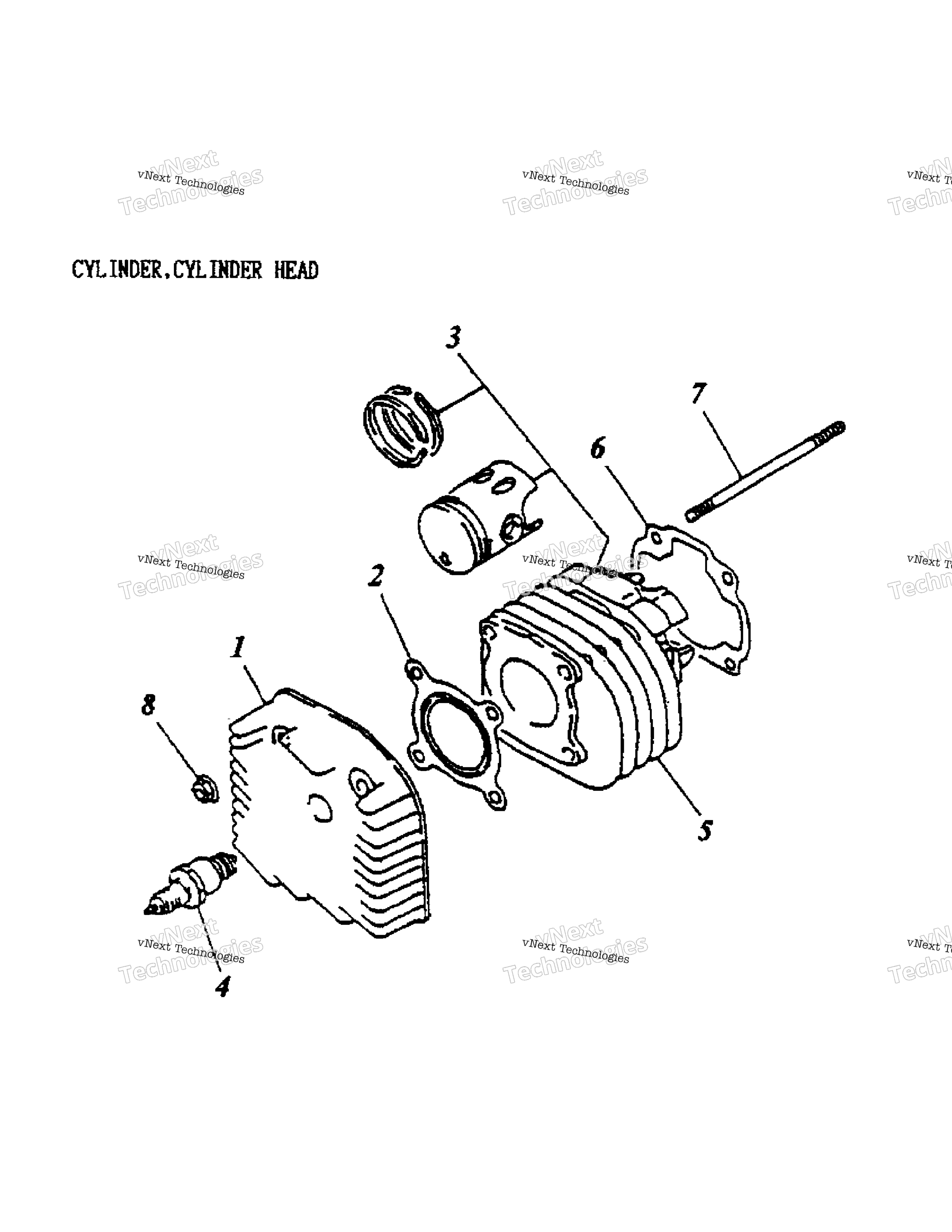 Cylinder, цилиндр головка 166A 01