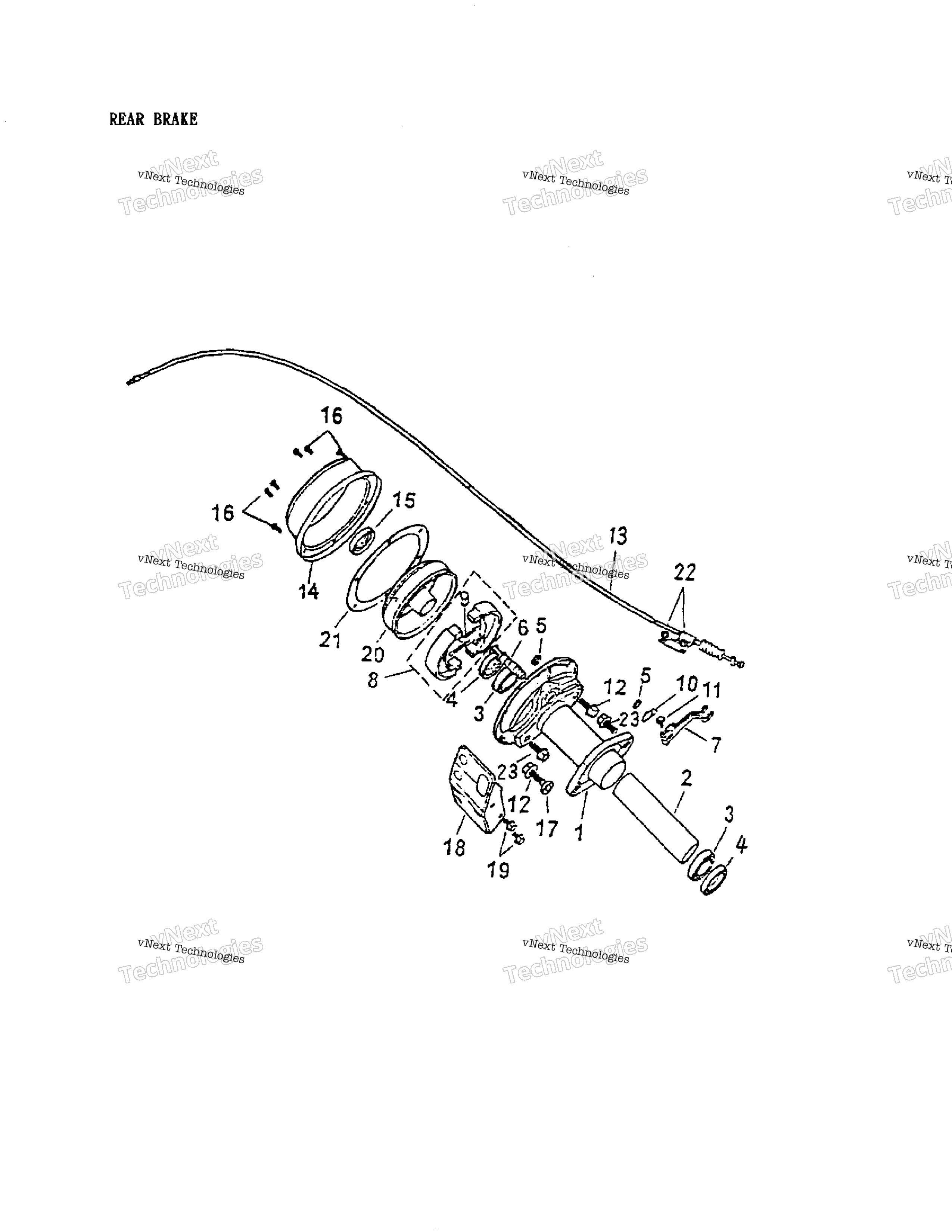 Задняя часть Brake 172A-23