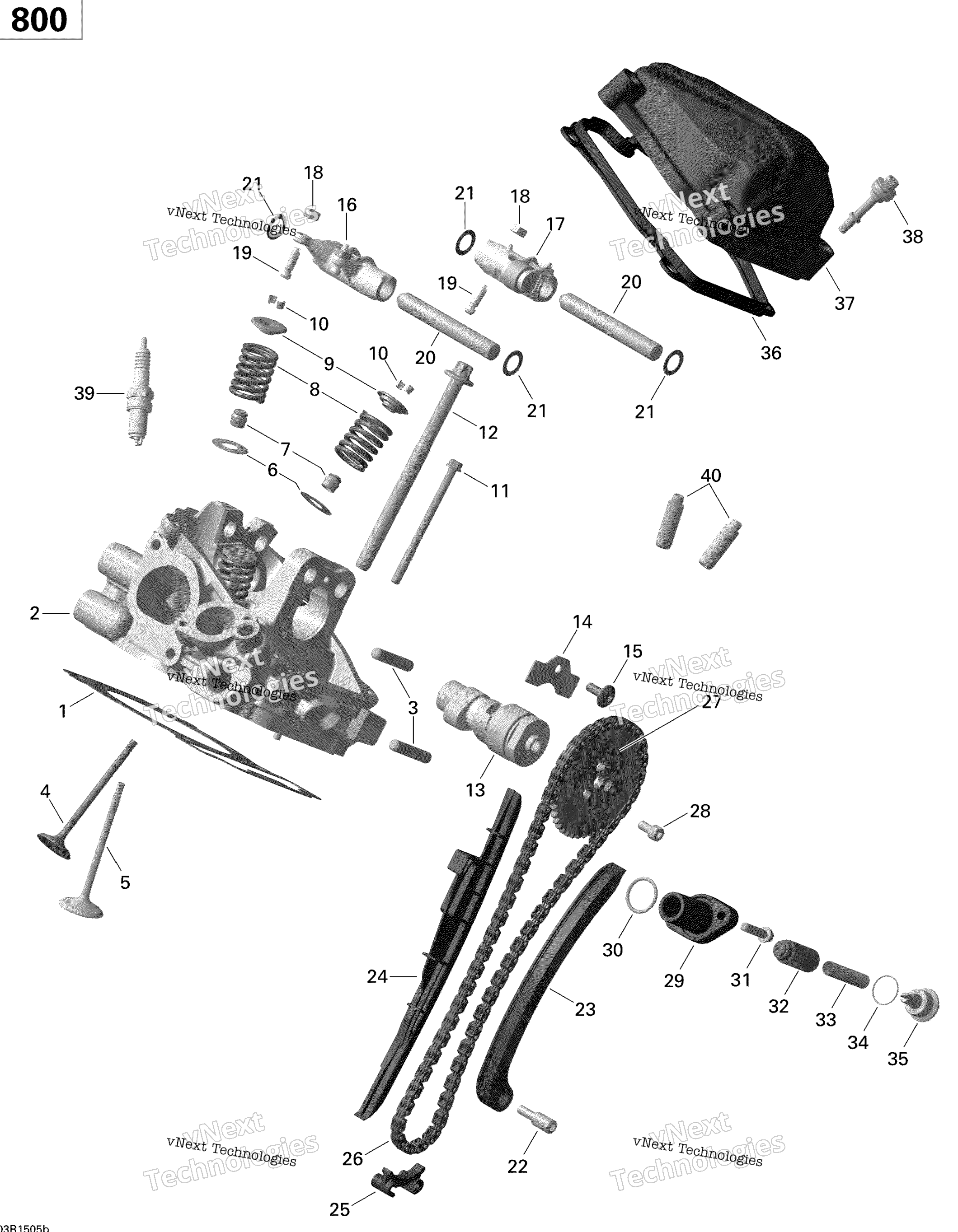 Цилиндр Head, Rear