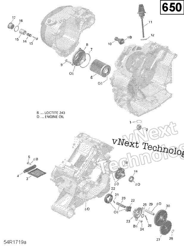 Двигатель Lubrication - 650 Efi