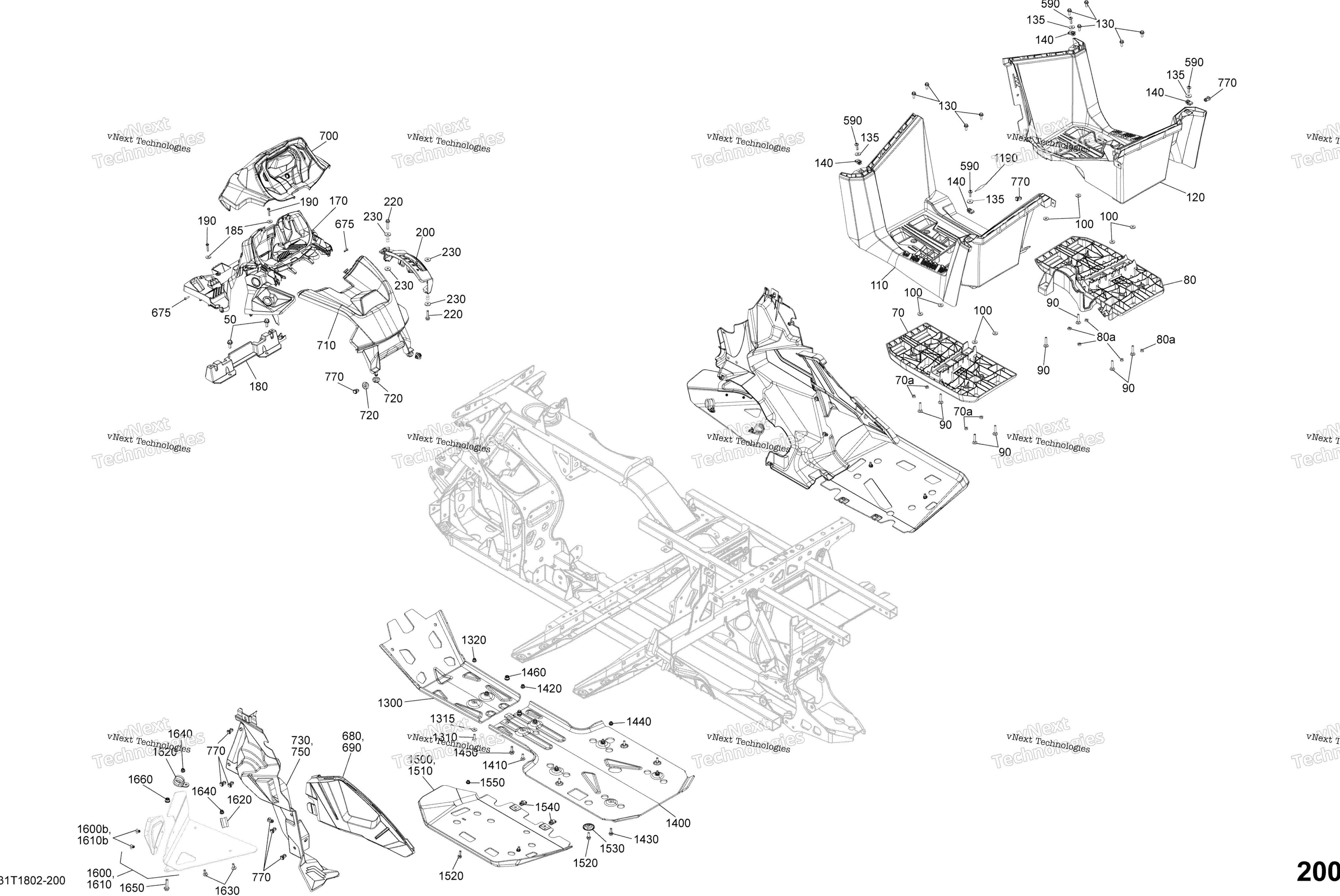 Кузов And Accessories G2 450-570 Middle Body Parts - Package Hunting