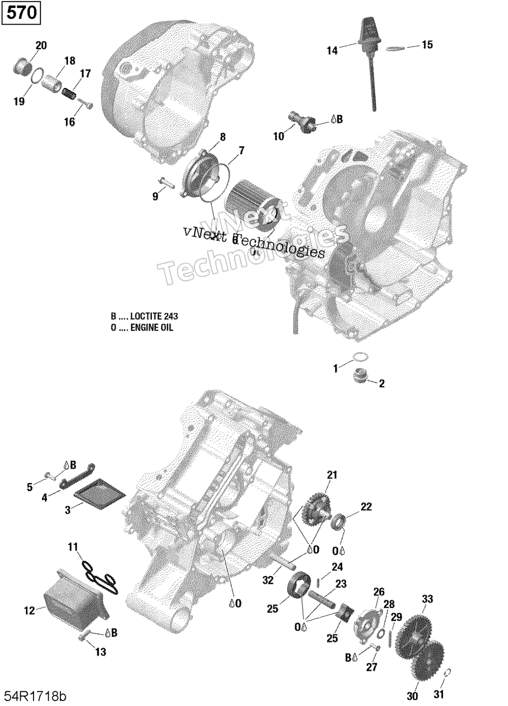Двигатель Lubrication - 570 Efi (Package Pro)