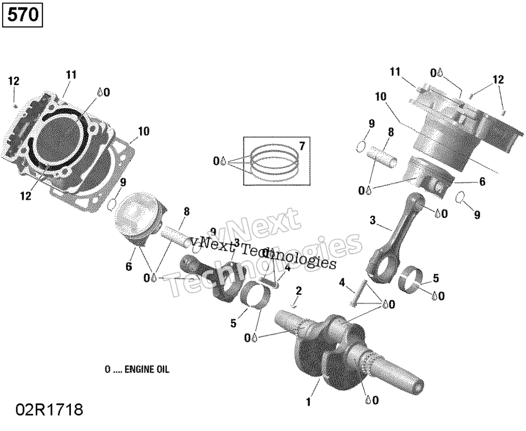 Коленчатый вал And Pistons - 570 Efi