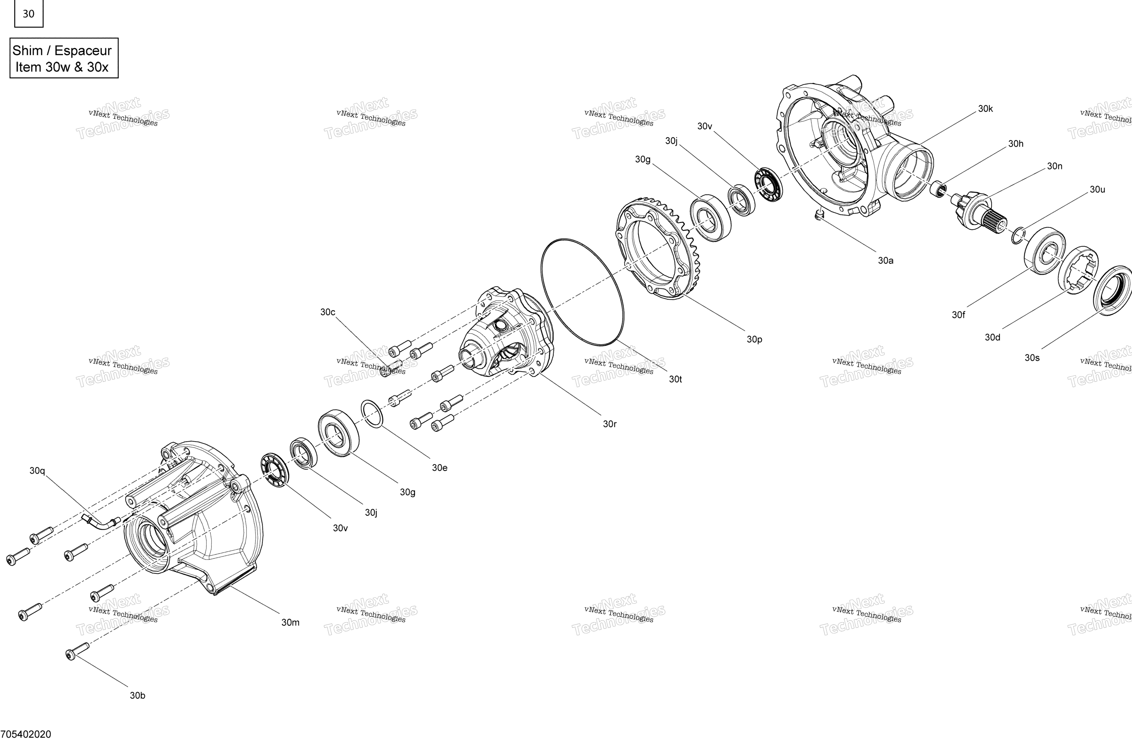 Привод - Front Section - Differential Parts - 705402020 - Xu