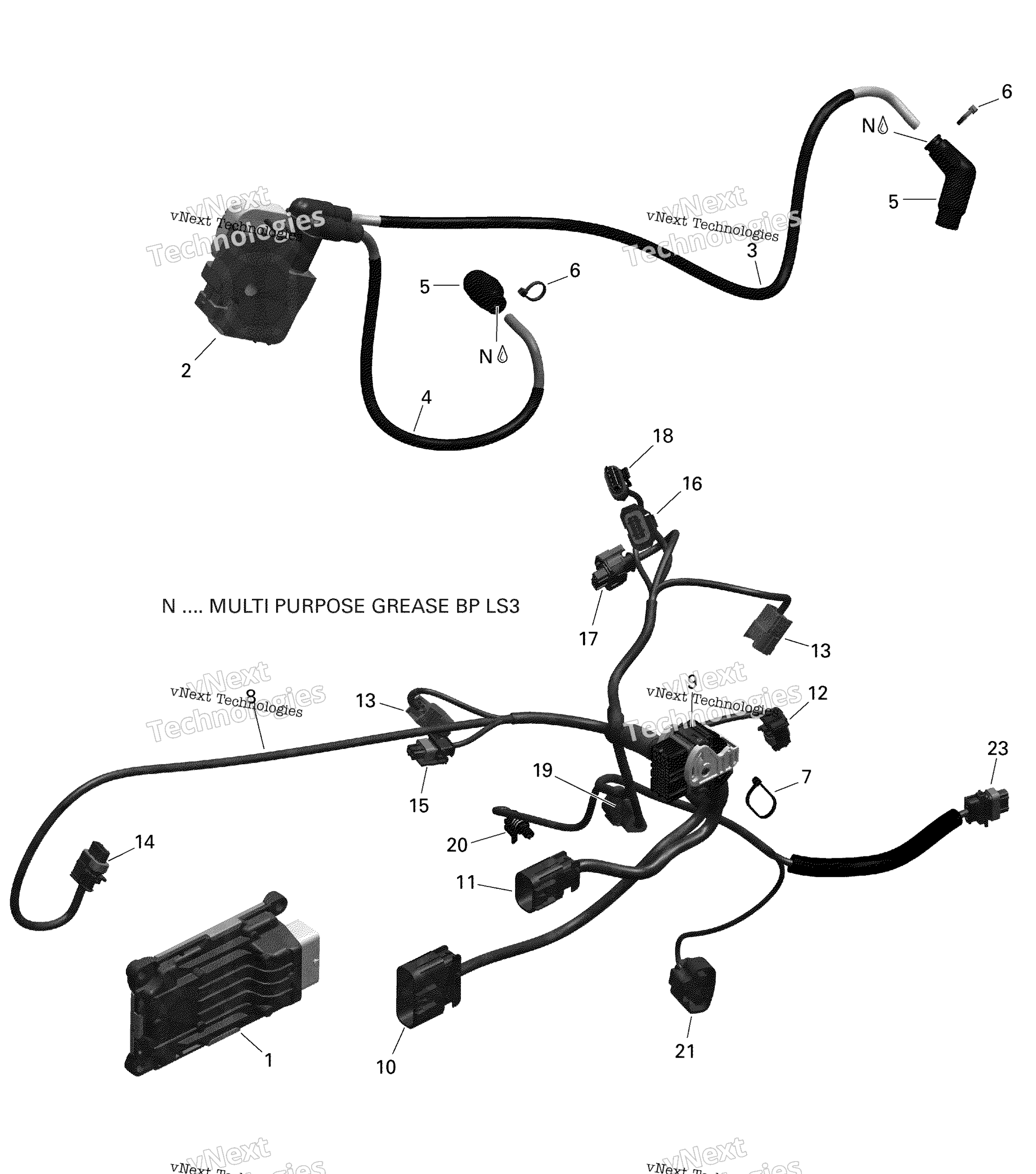 Rotax двигатель жгут и Electronic модуль V5 Xu+