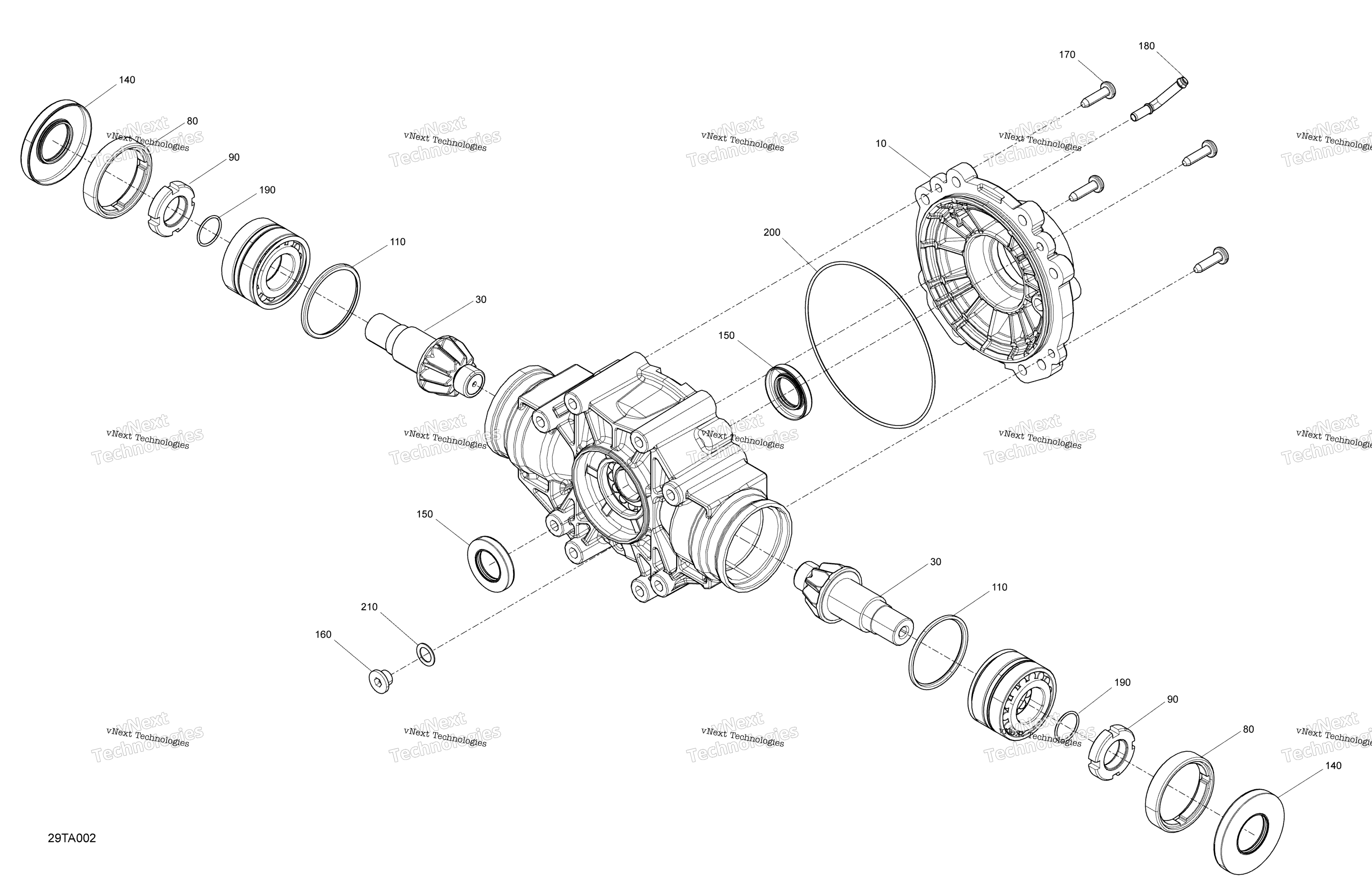 Привод - Rear Section - Middle Drive Unit