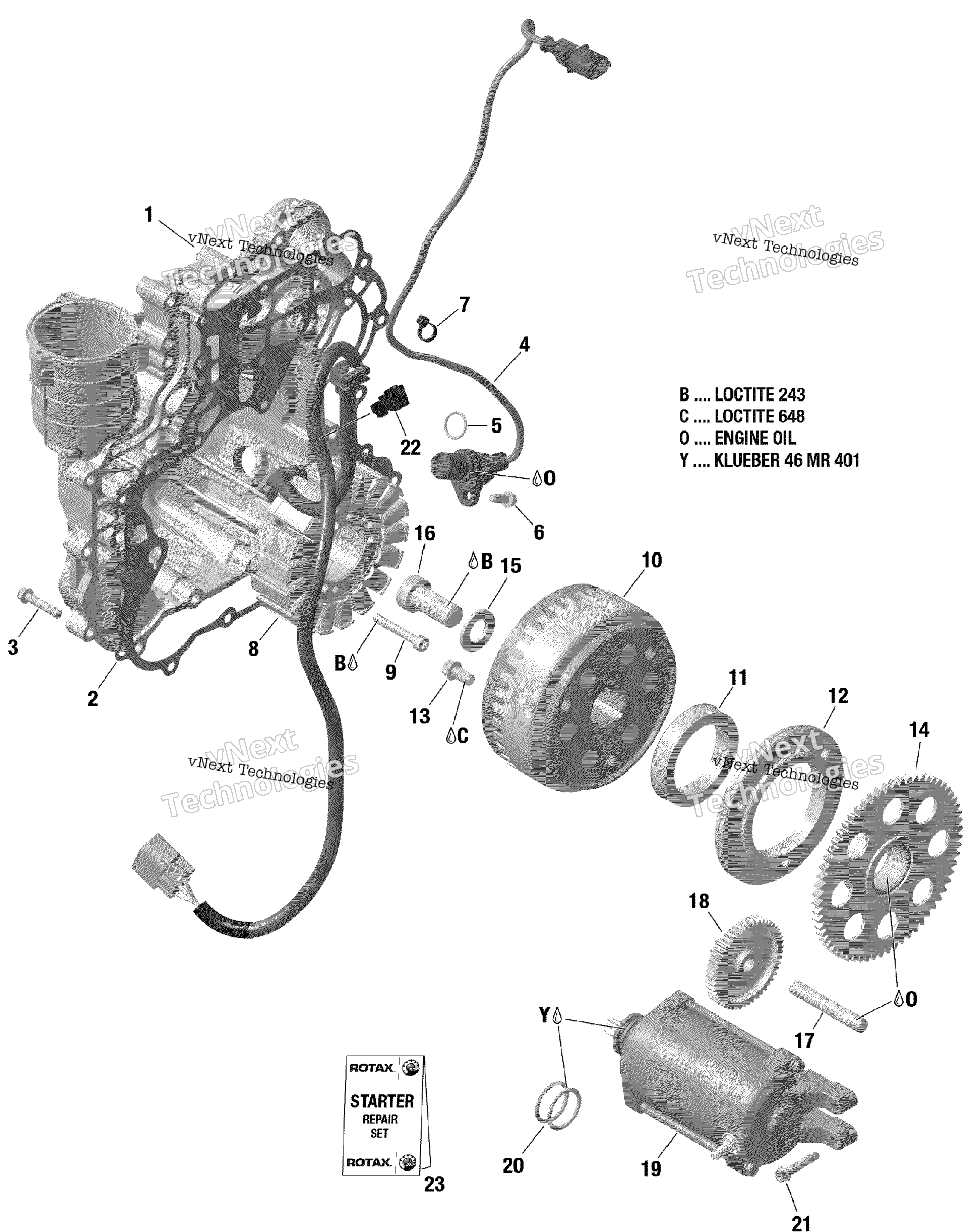 Магнето And Electric Starter 900 Ho