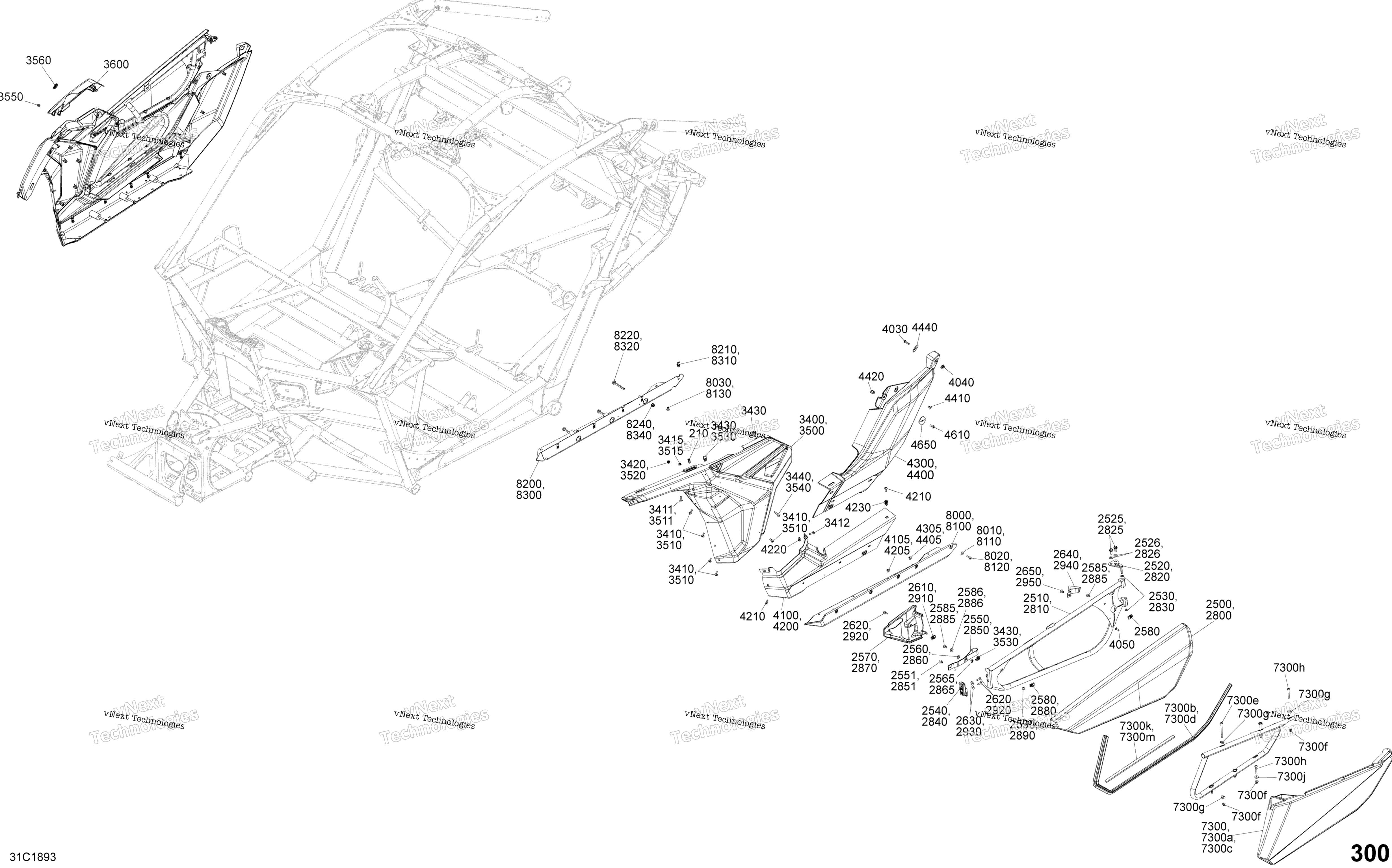 Кузов Parts - Carbon Black - Package Xrc - Side Section