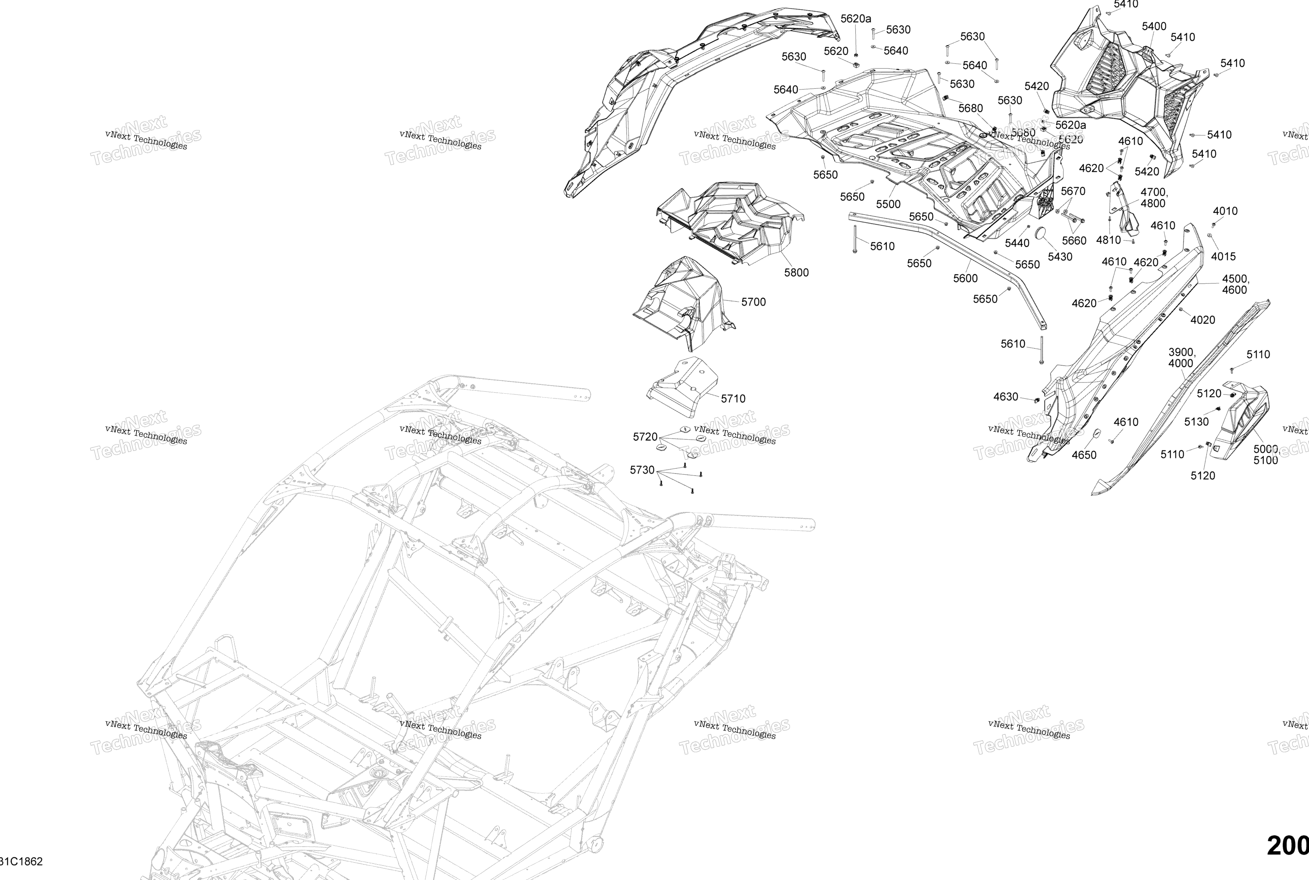 Кузов Parts - Platinum Silver Satin - Package Xds Dps - Rear Section