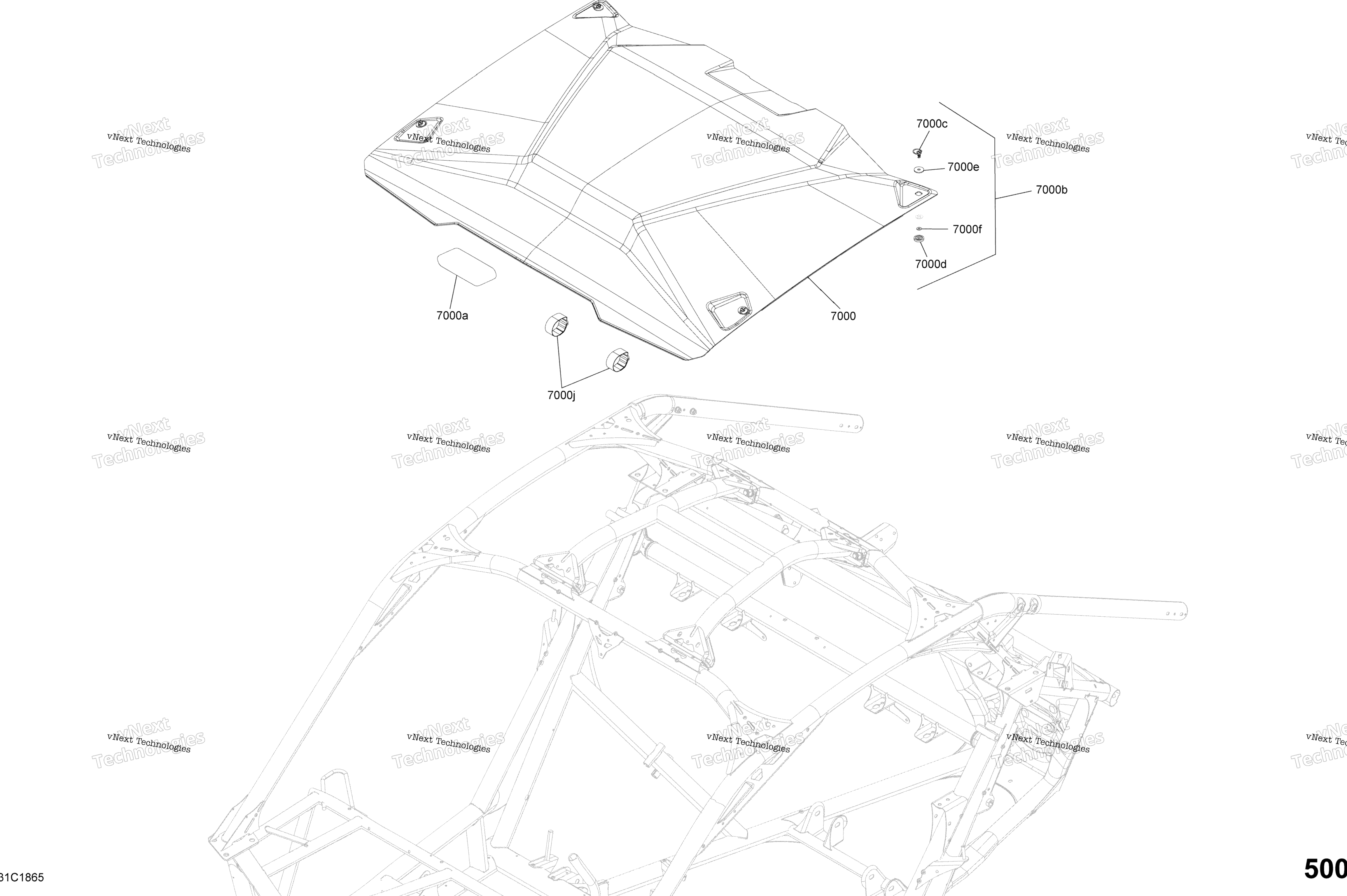 Кузов Parts - Platinum Silver Satin - Package Xds Dps - Roof Section