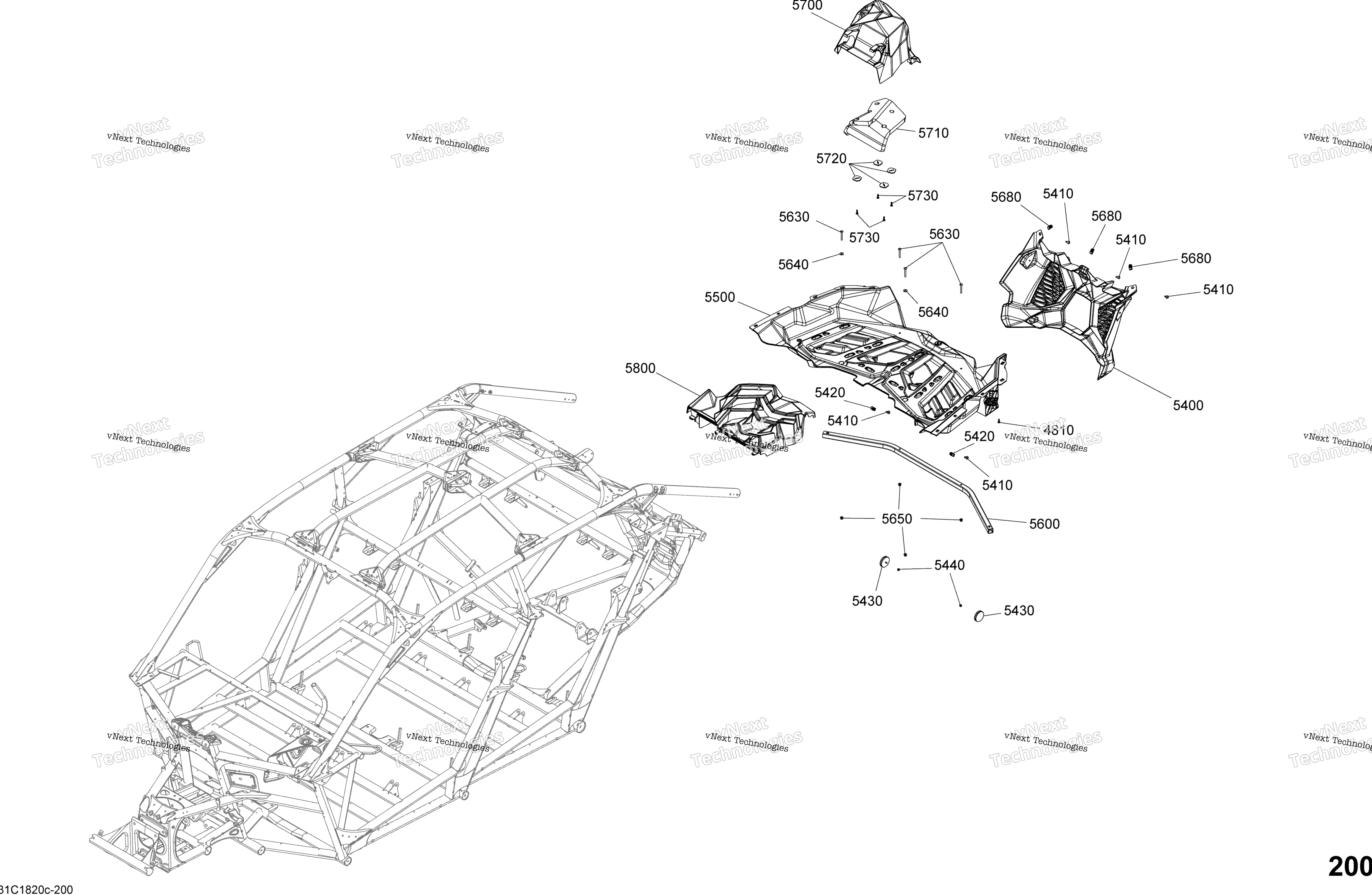 Кузов Rear Part Maverick X3 Max Timeless Black Models - Package Xrsdps