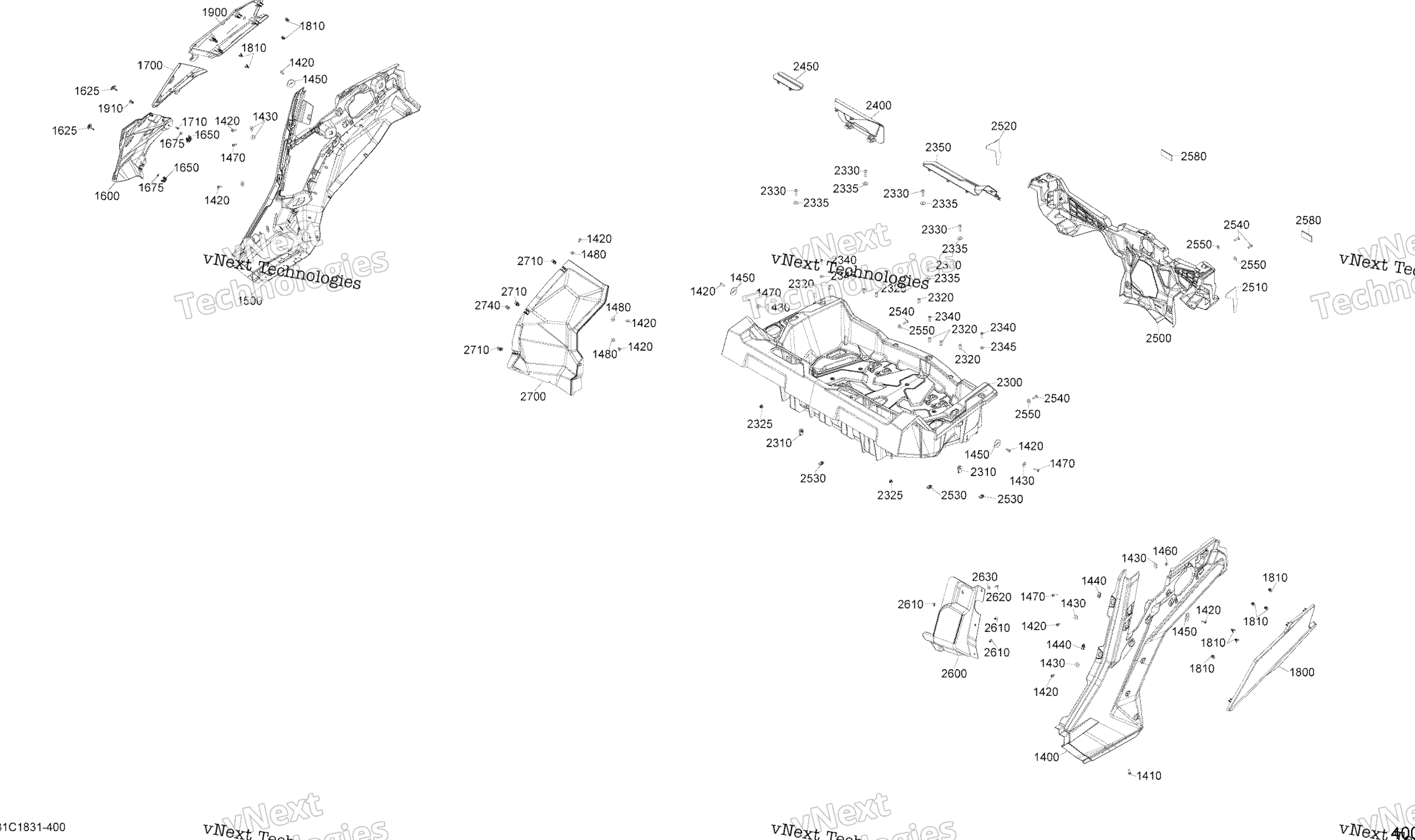 Кузов, задняя часть Maverick Trail - 800R Efi