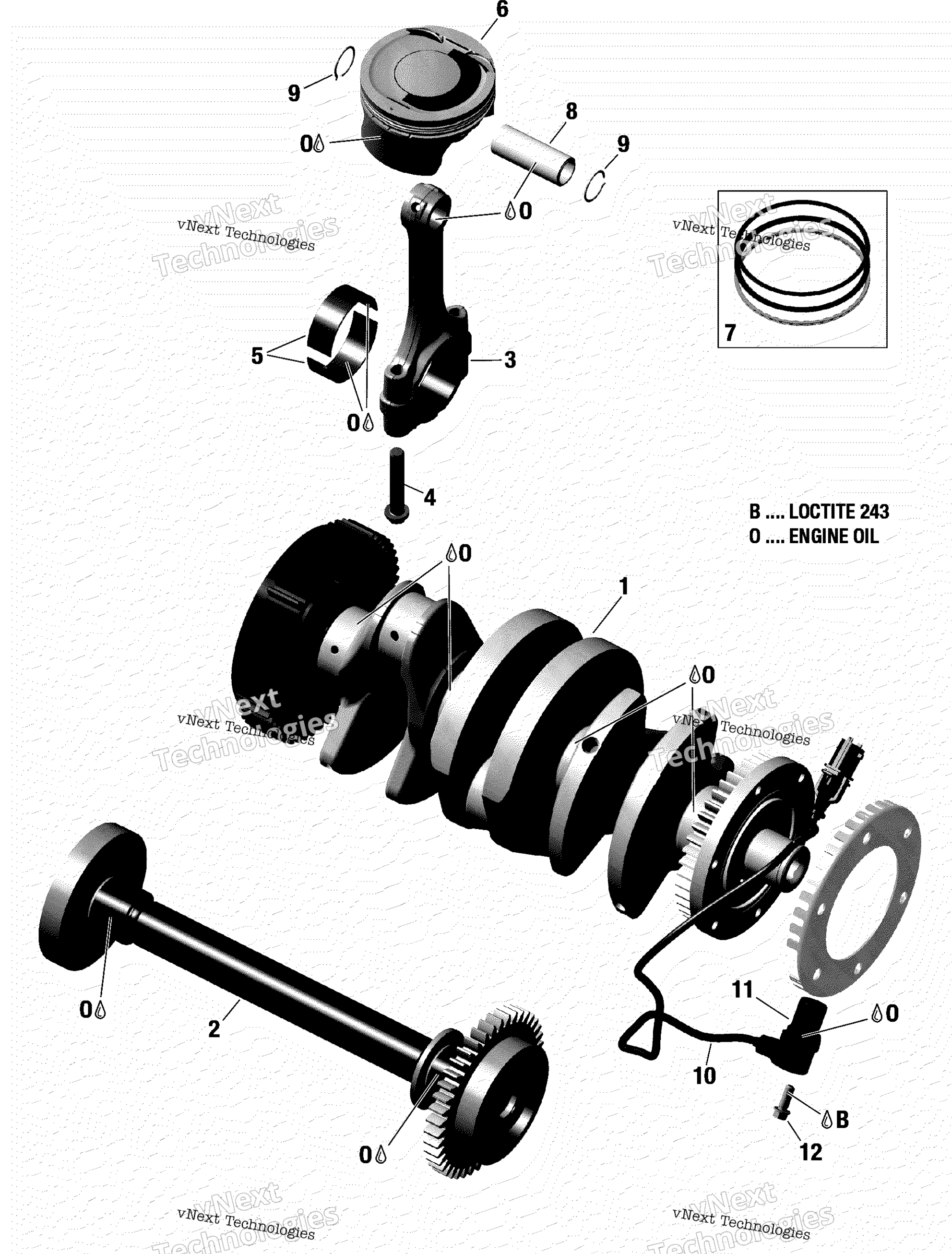 Коленчатый вал And Pistons