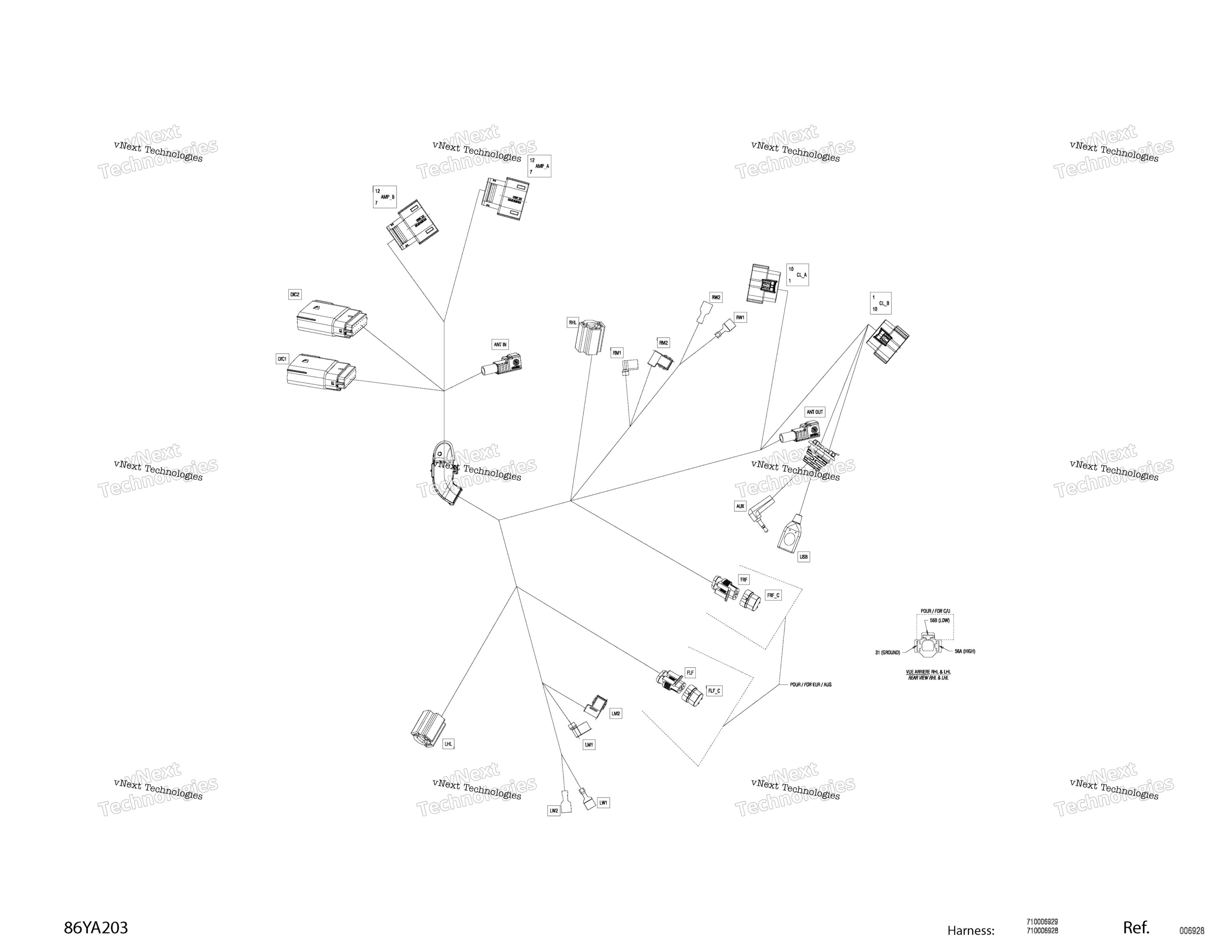 Электрооборудование - Wiring Harness Console - 710006928 - North America
