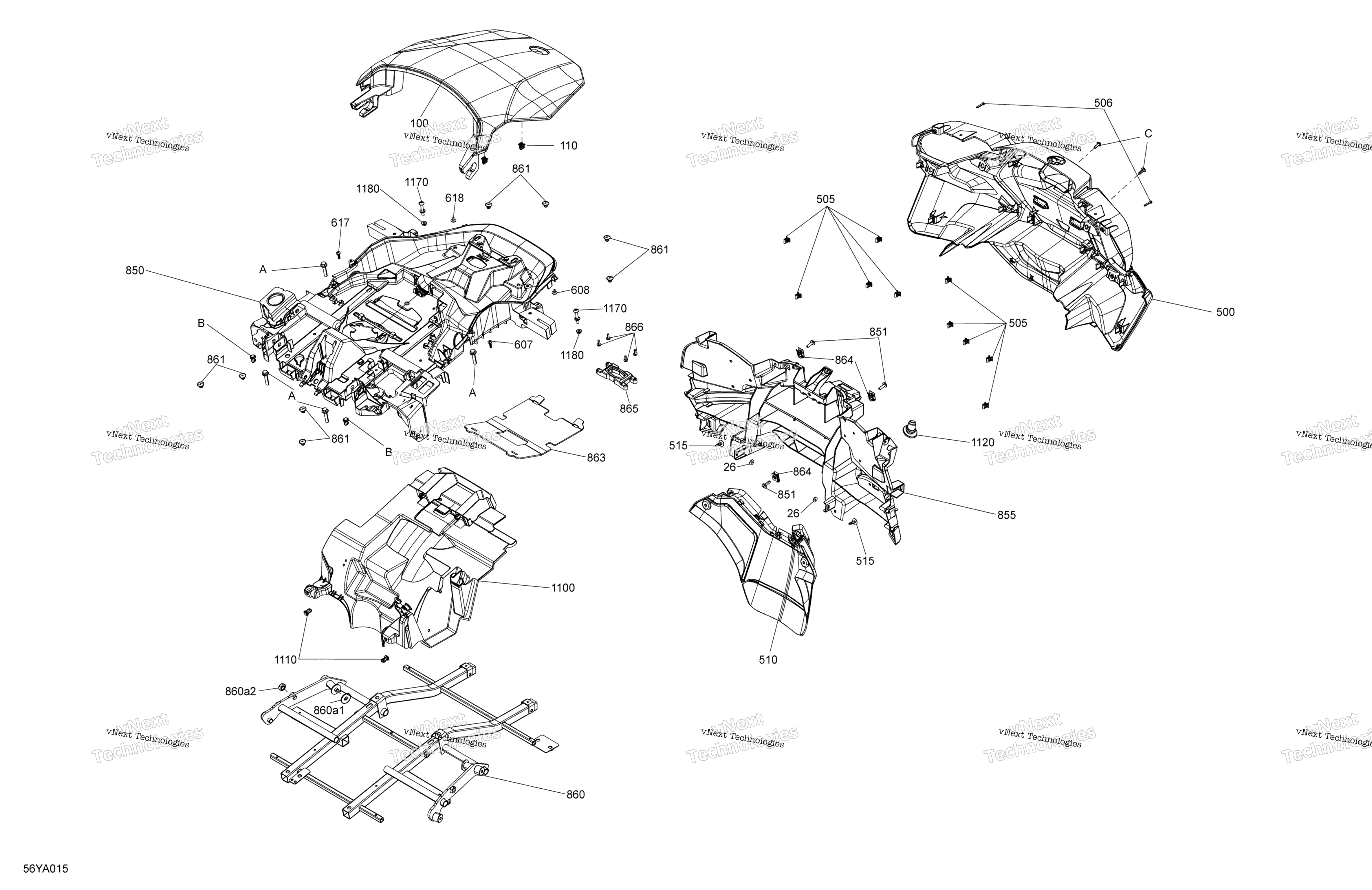 кузов багажник Structure и задний Fenders