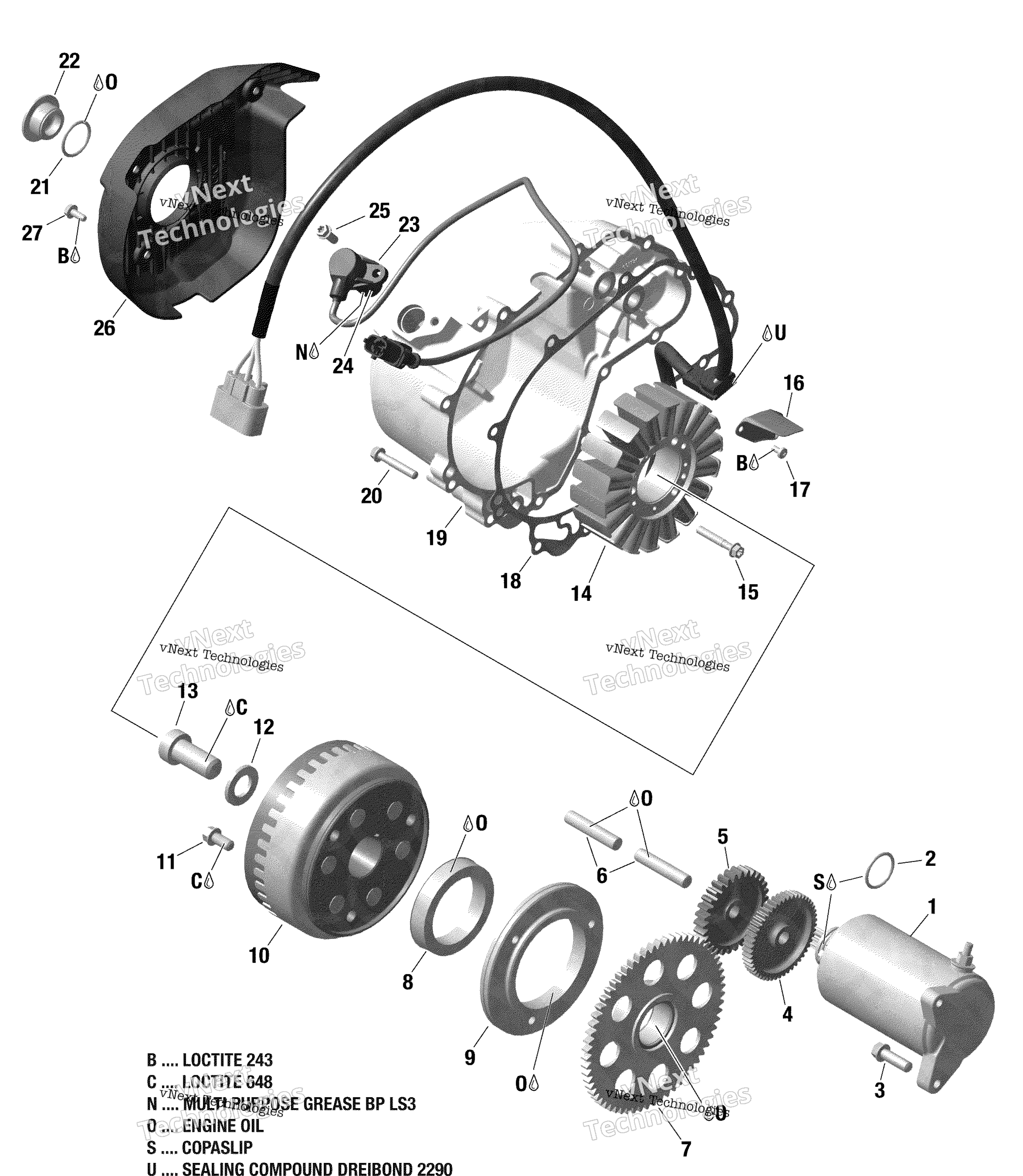 Rotax Magneto и Electric Starter
