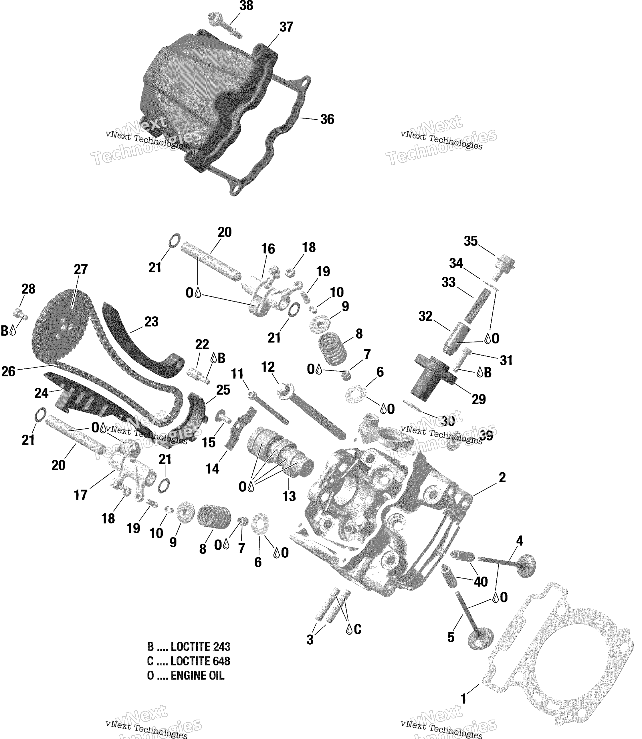 Rotax цилиндр Head, передний
