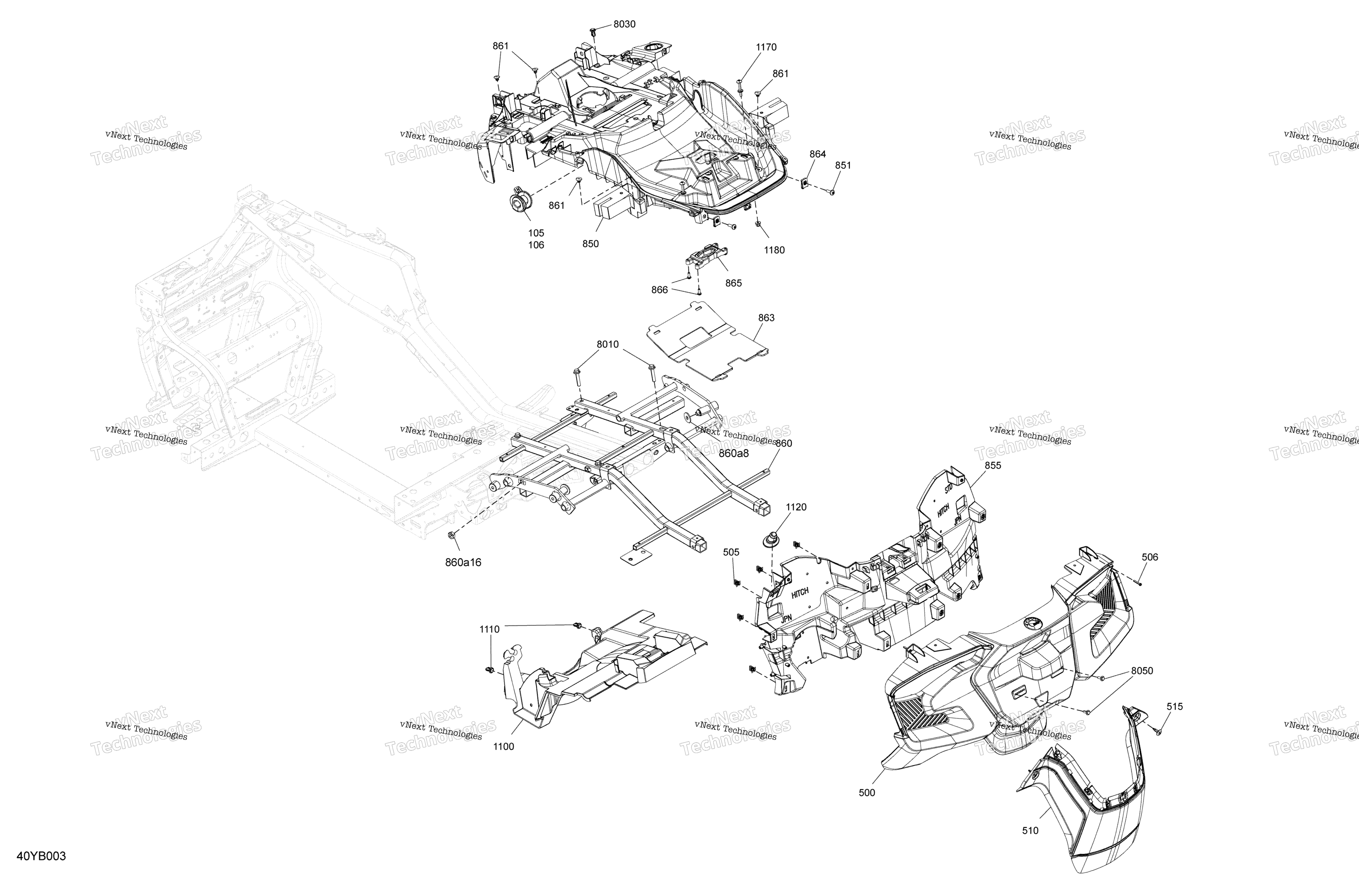 кузов багажник Structure и задний Fenders